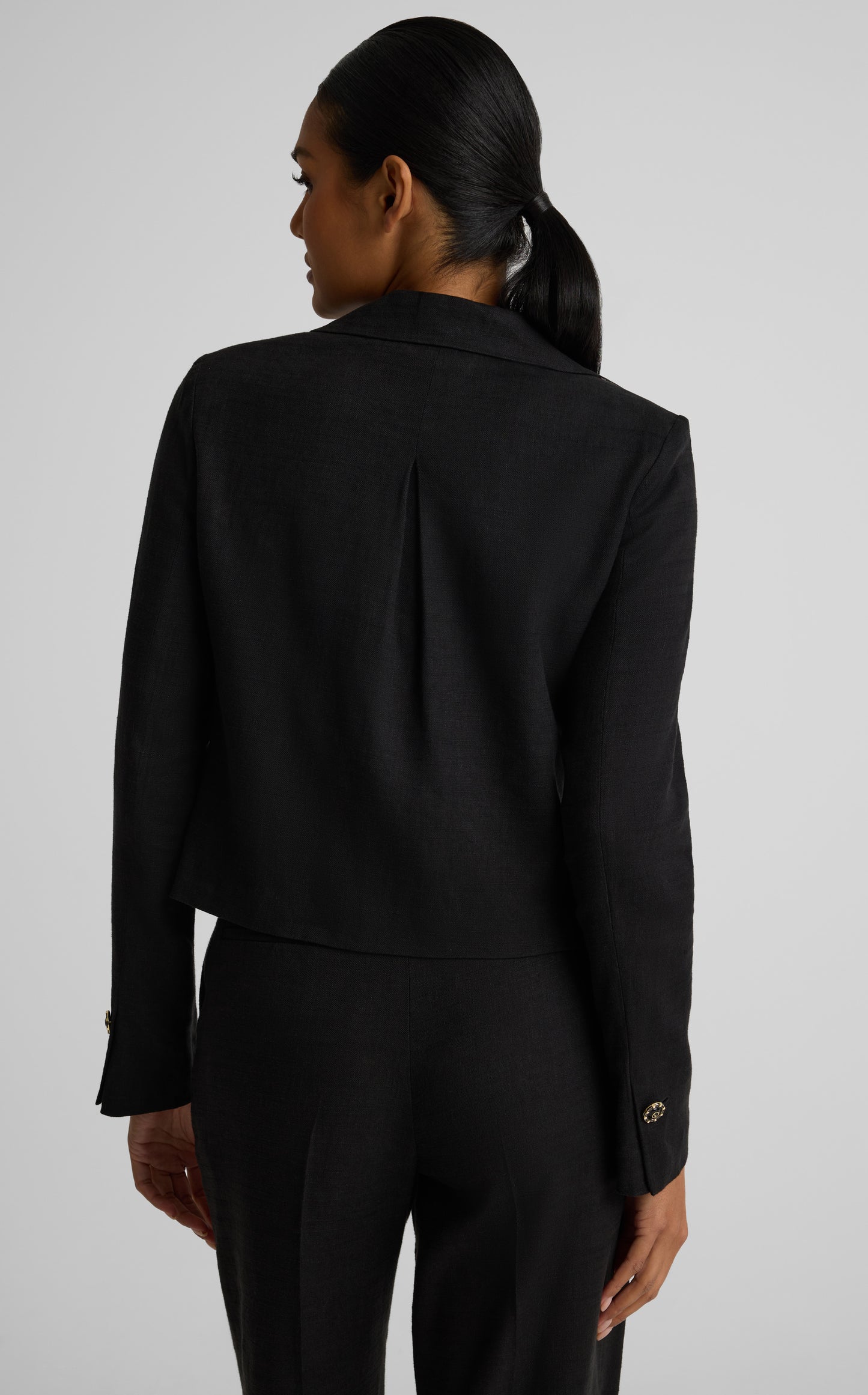 Caroline Jacket In Stretch Linen Twill