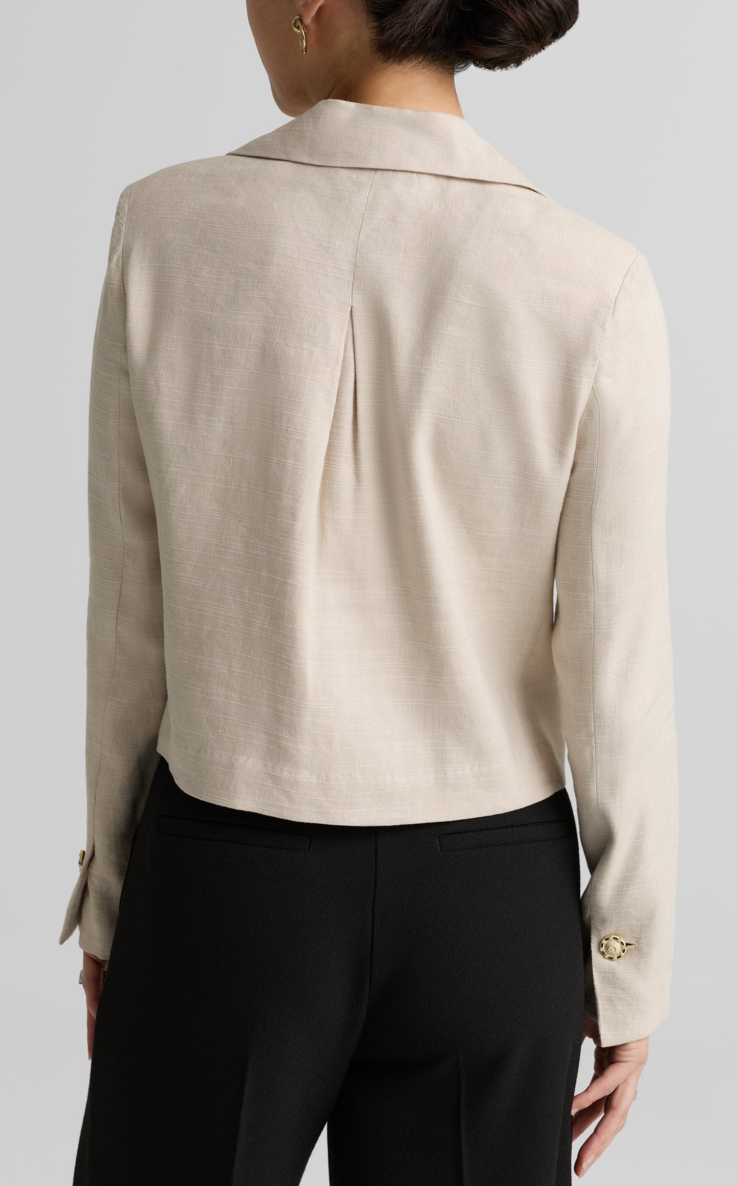 Caroline Jacket In Stretch Linen Twill