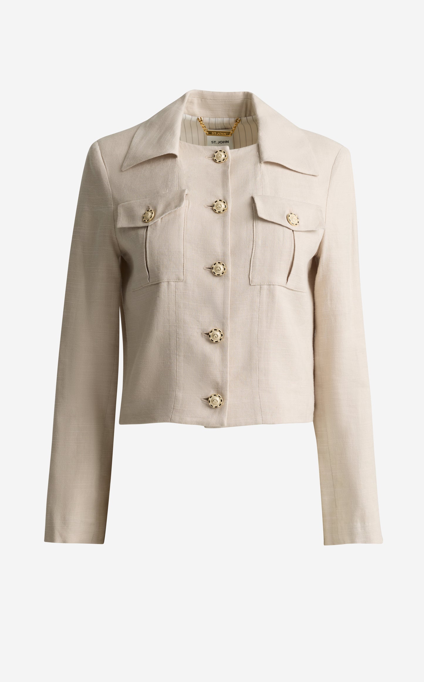 Caroline Jacket In Stretch Linen Twill