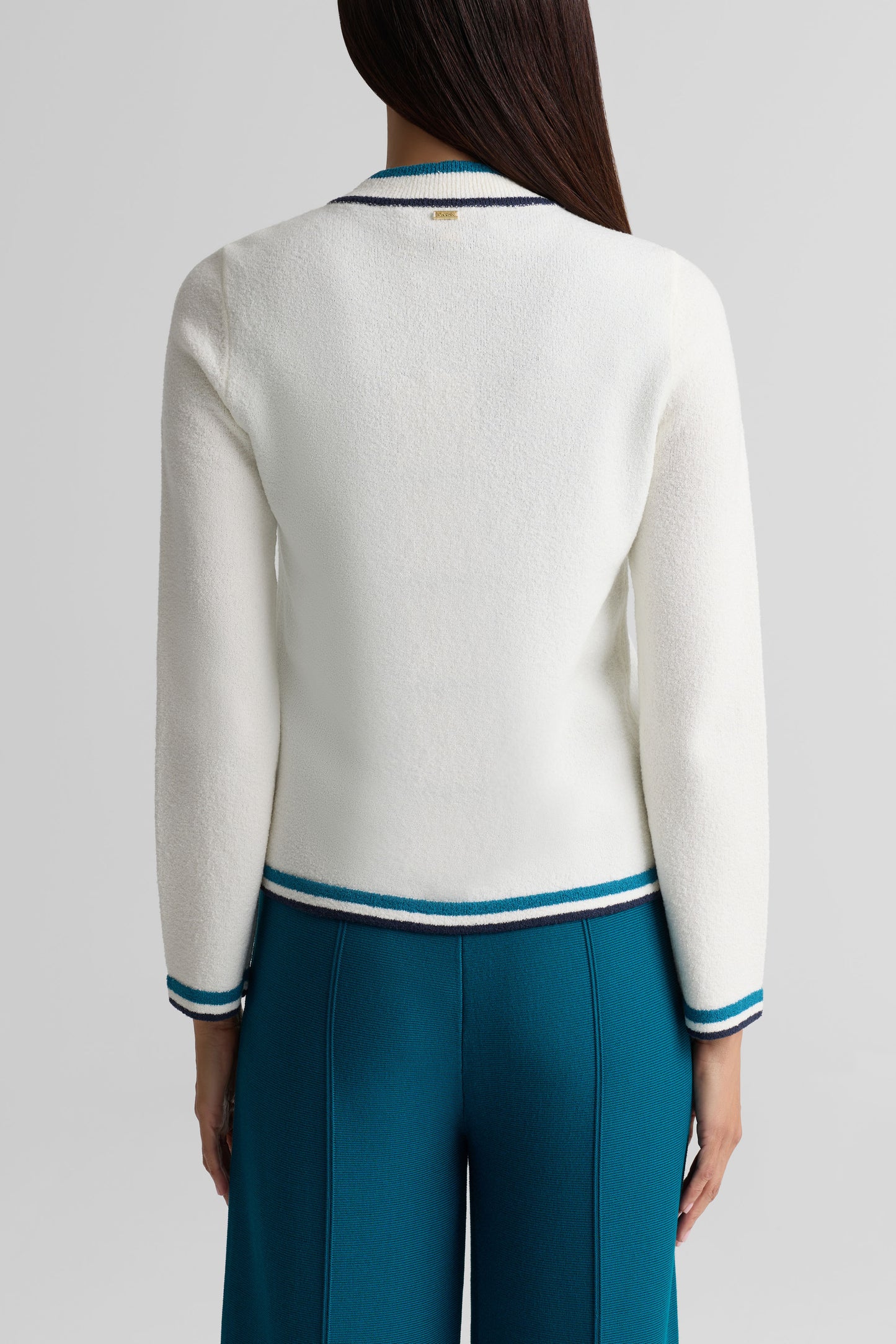 Striped Zip Knit Jacket