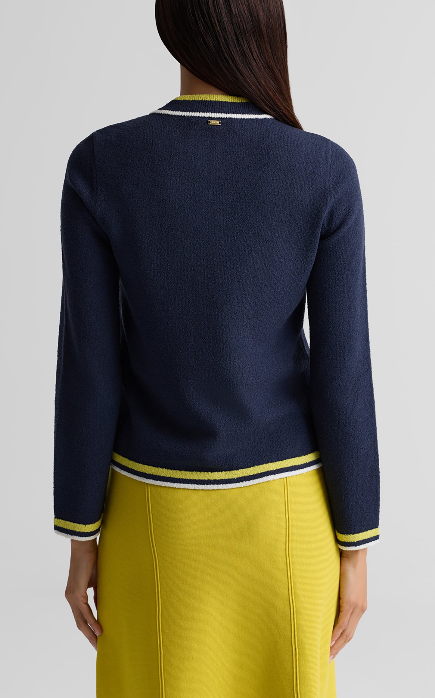 Striped Zip Knit Jacket
