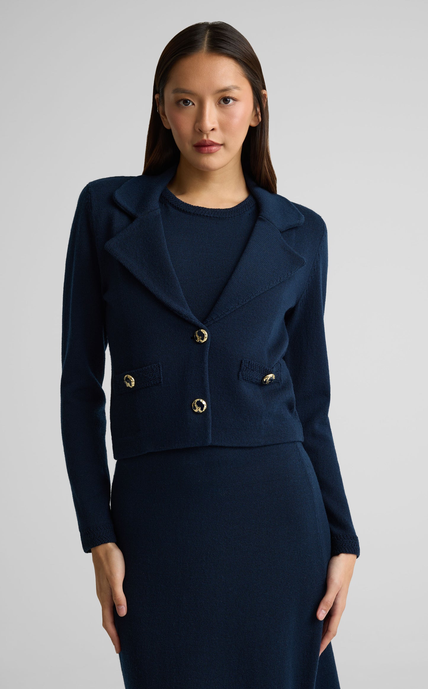 Short Jacket In Legacy Crepe Knit