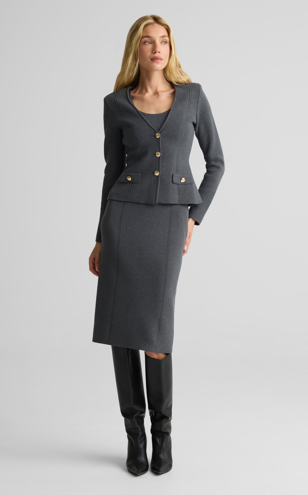 Erin Jacket In Santa Roma Knit