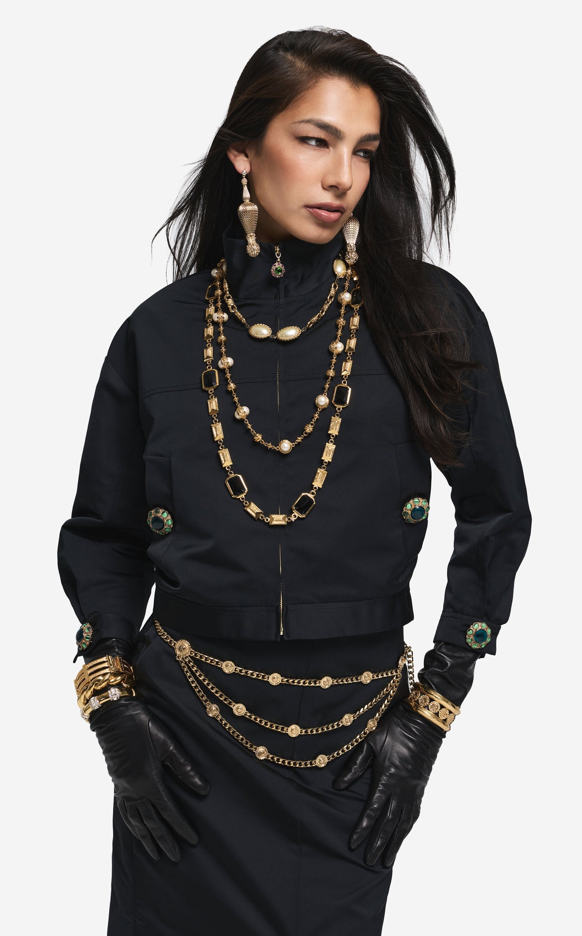 Bomber Jacket in Duchesse Satin
