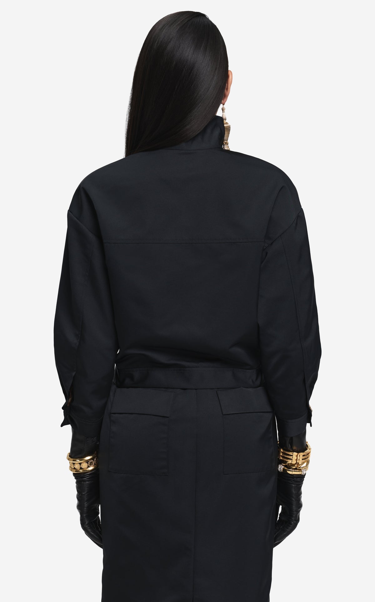 Bomber Jacket in Duchesse Satin