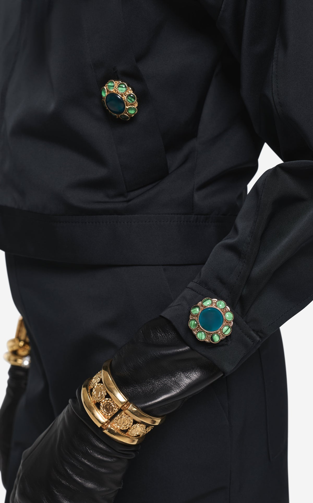 Bomber Jacket in Duchesse Satin