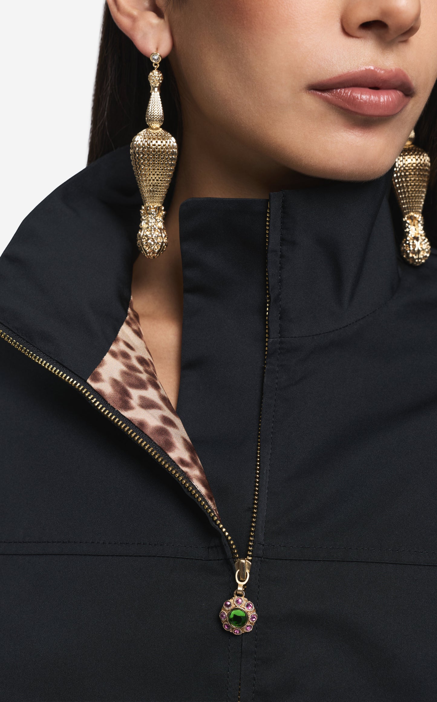 Bomber Jacket in Duchesse Satin