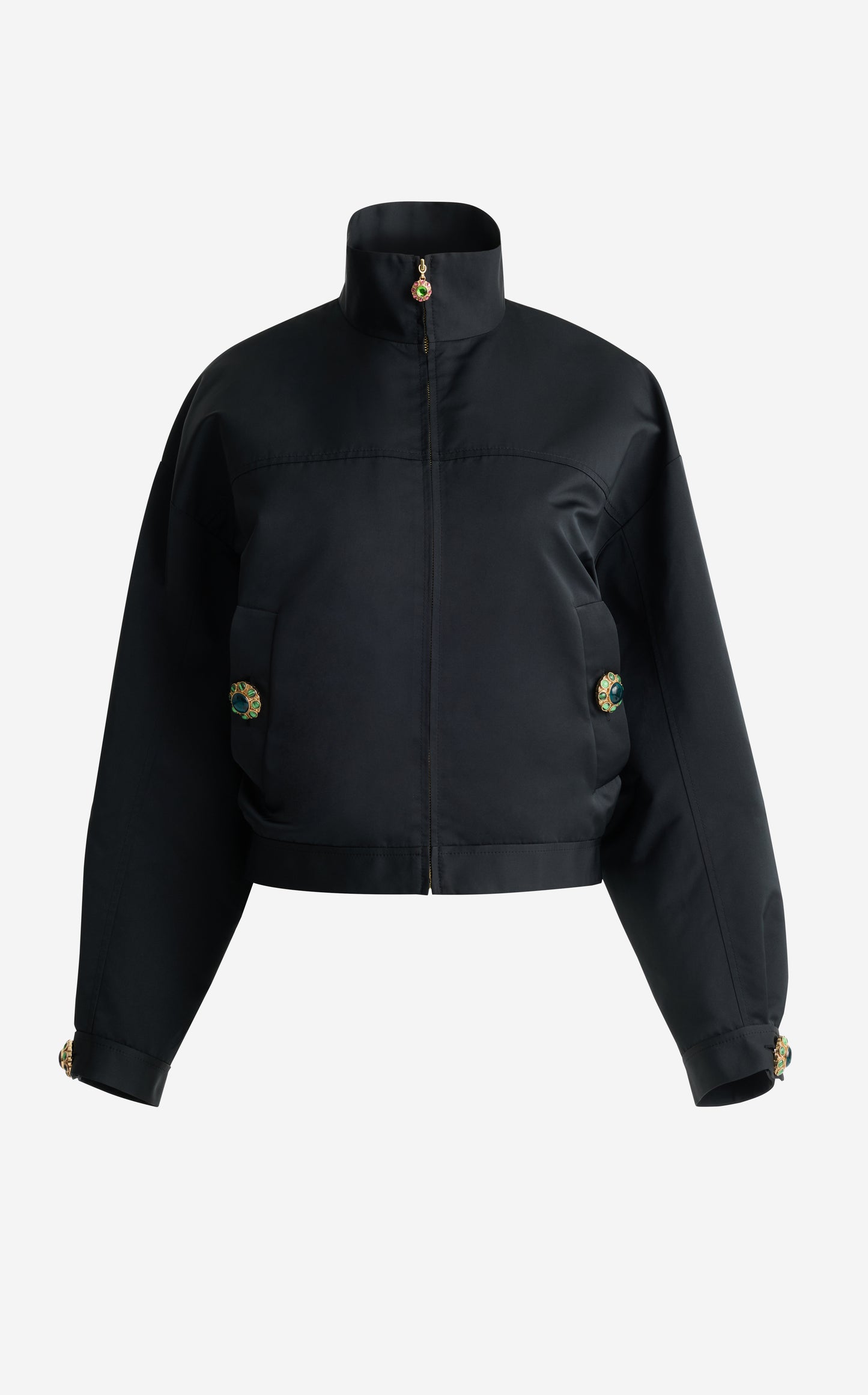 Bomber Jacket in Duchesse Satin