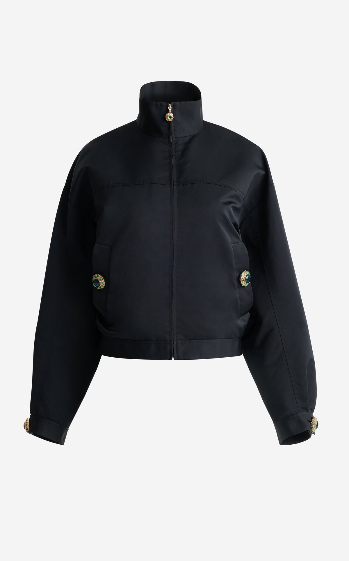 Bomber Jacket in Duchesse Satin