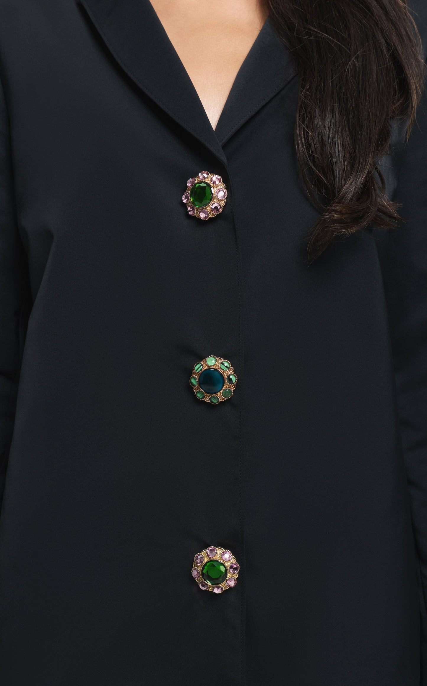 Long Coat in Duchesse Satin