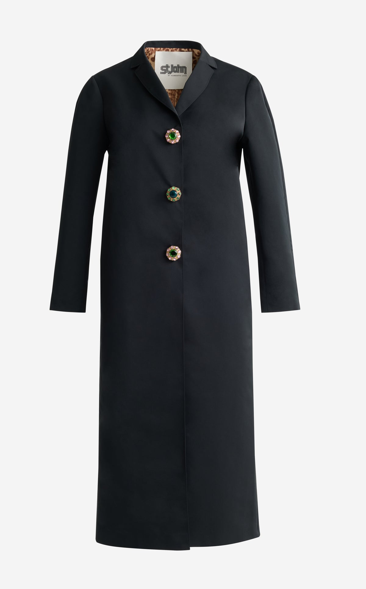 Long Coat in Duchesse Satin
