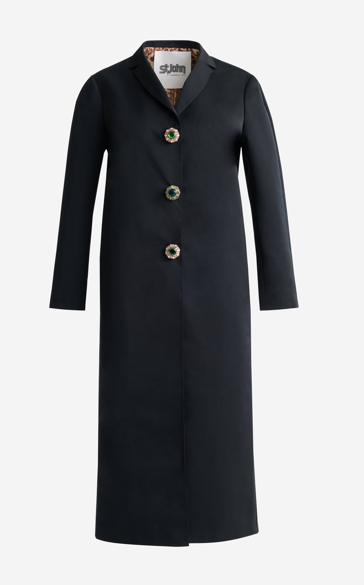 Long Coat in Duchesse Satin
