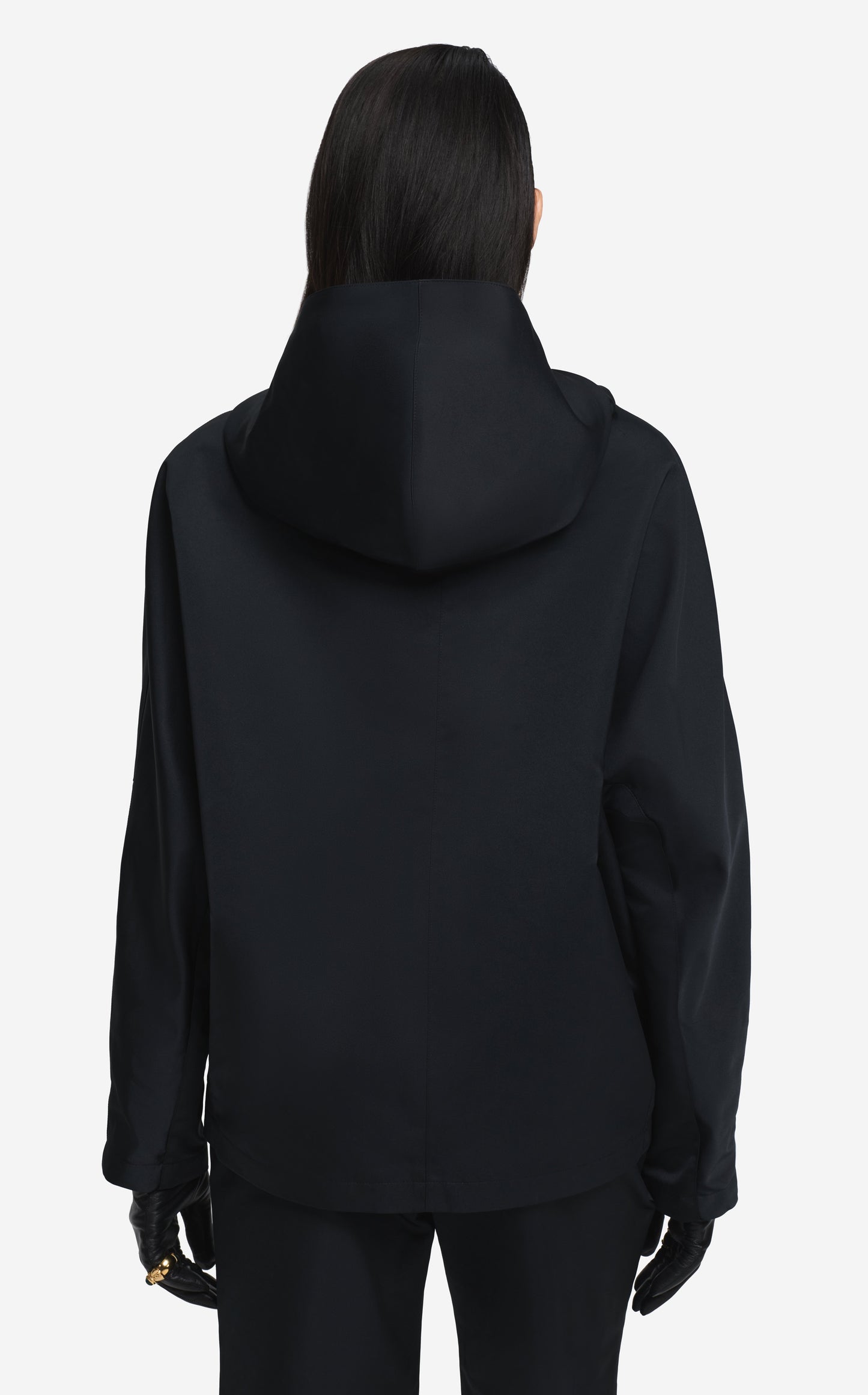 Hooded Jacket in Duchesse Satin
