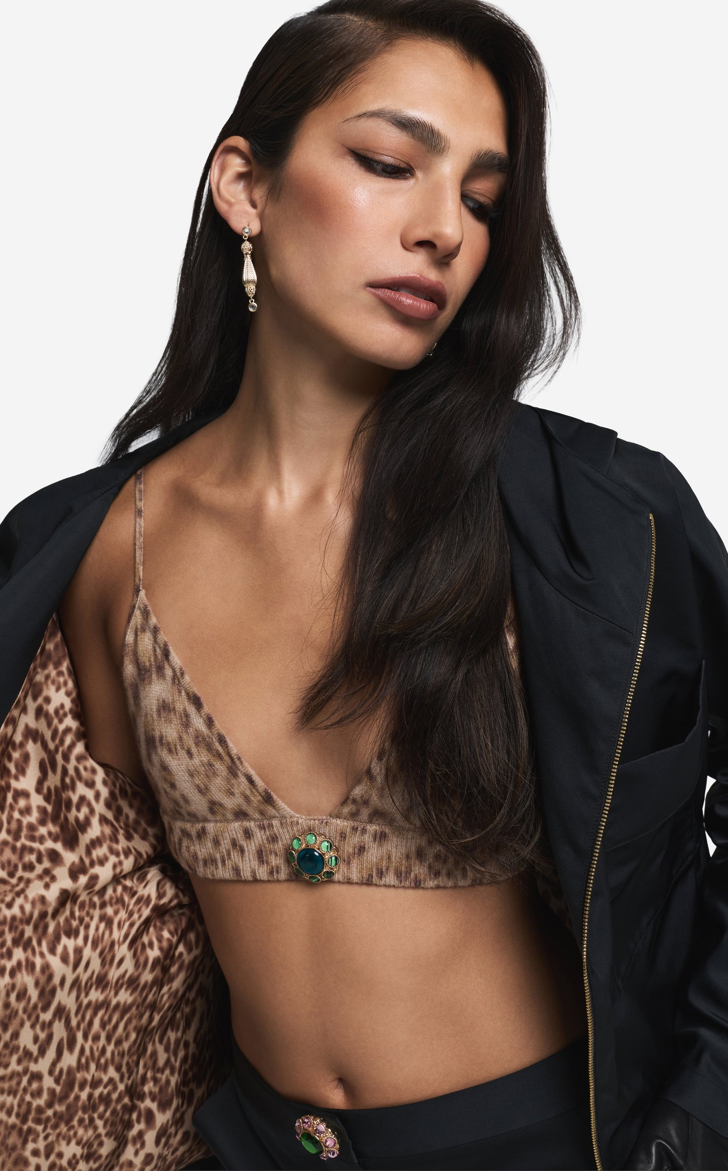 Hooded Jacket in Duchesse Satin