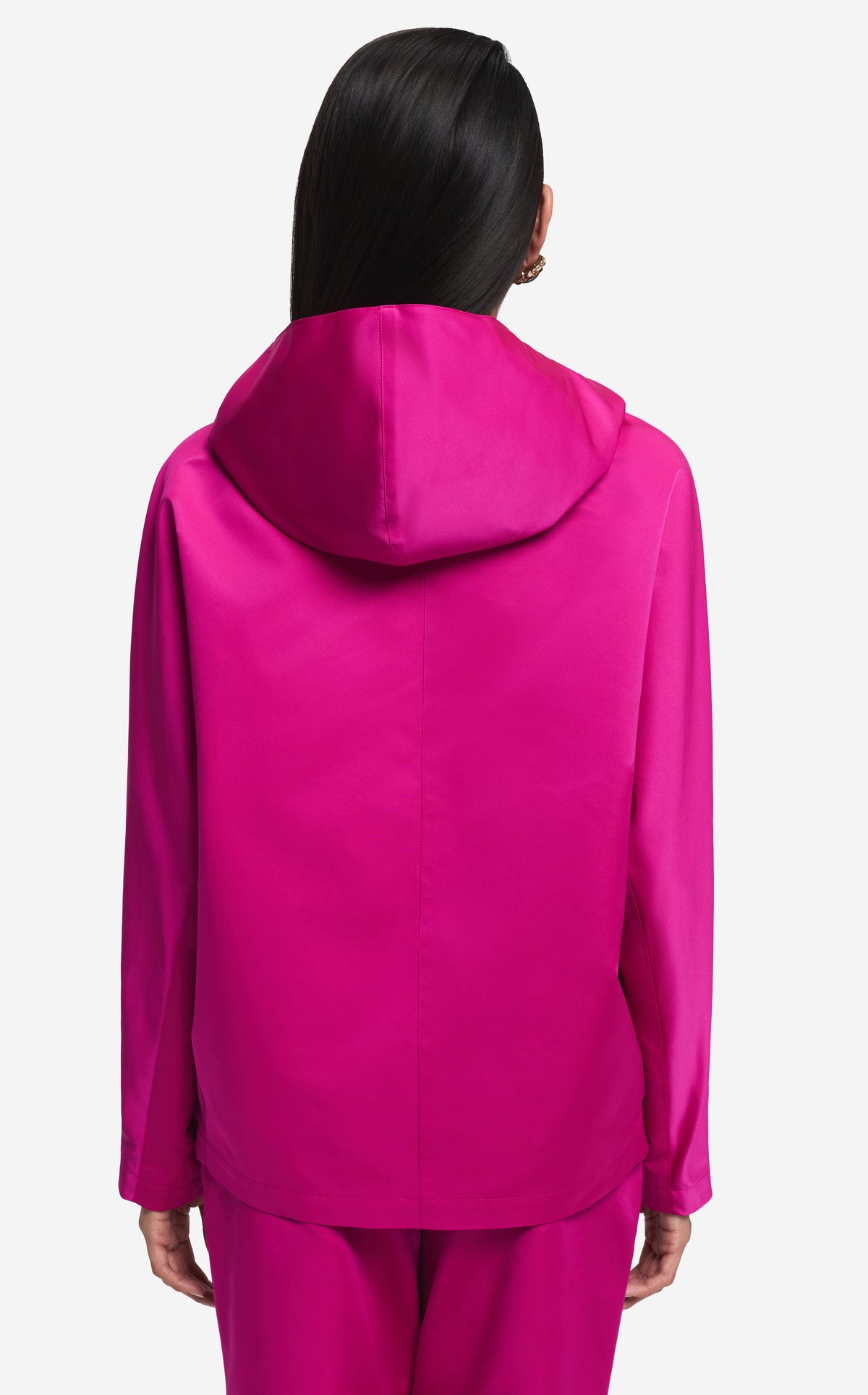 Hooded Jacket in Duchesse Satin