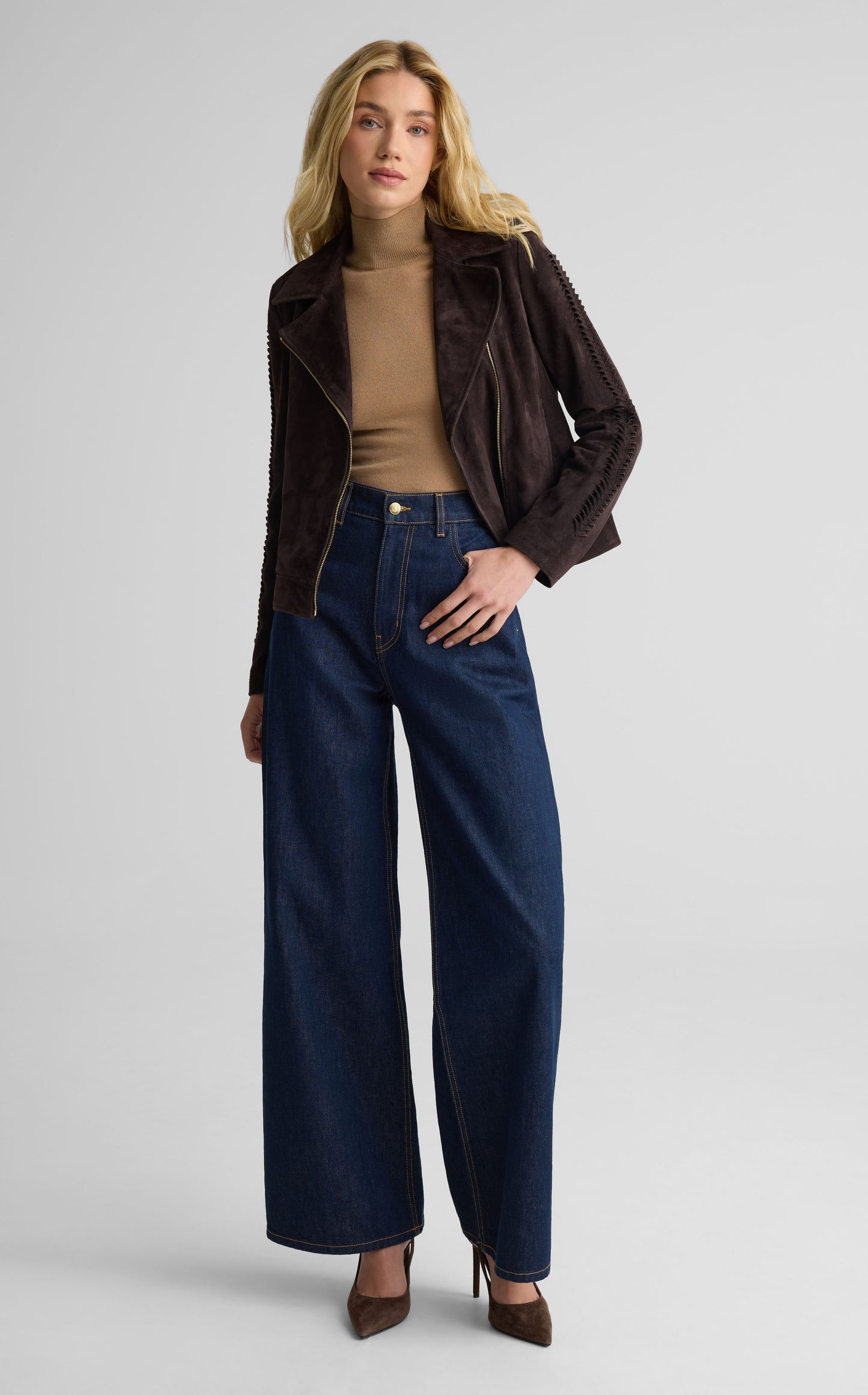 Jacket In Braided Suede