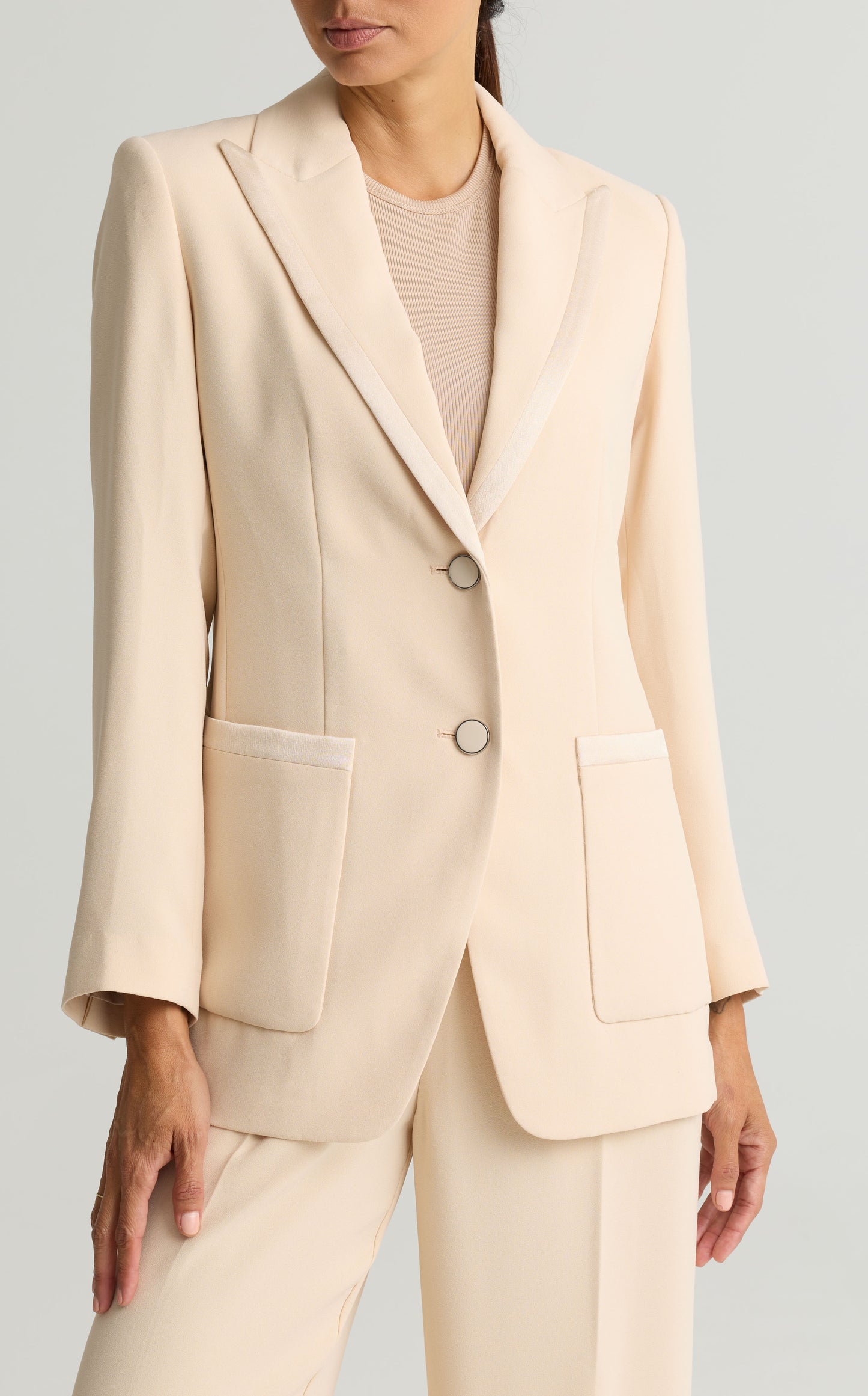 Satin Back Crepe Jacket