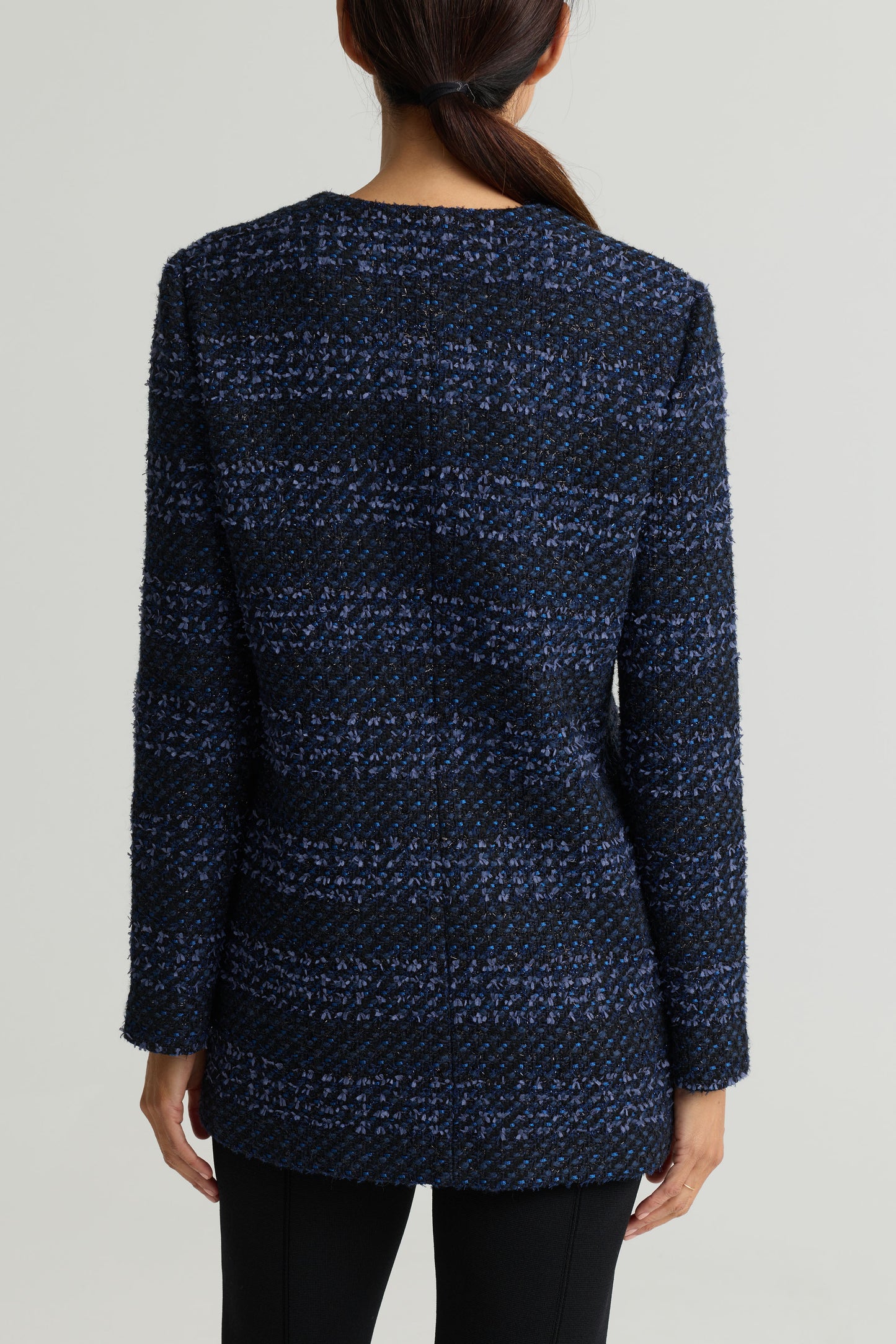Midnight Ombré Eyelash Knit Jacket