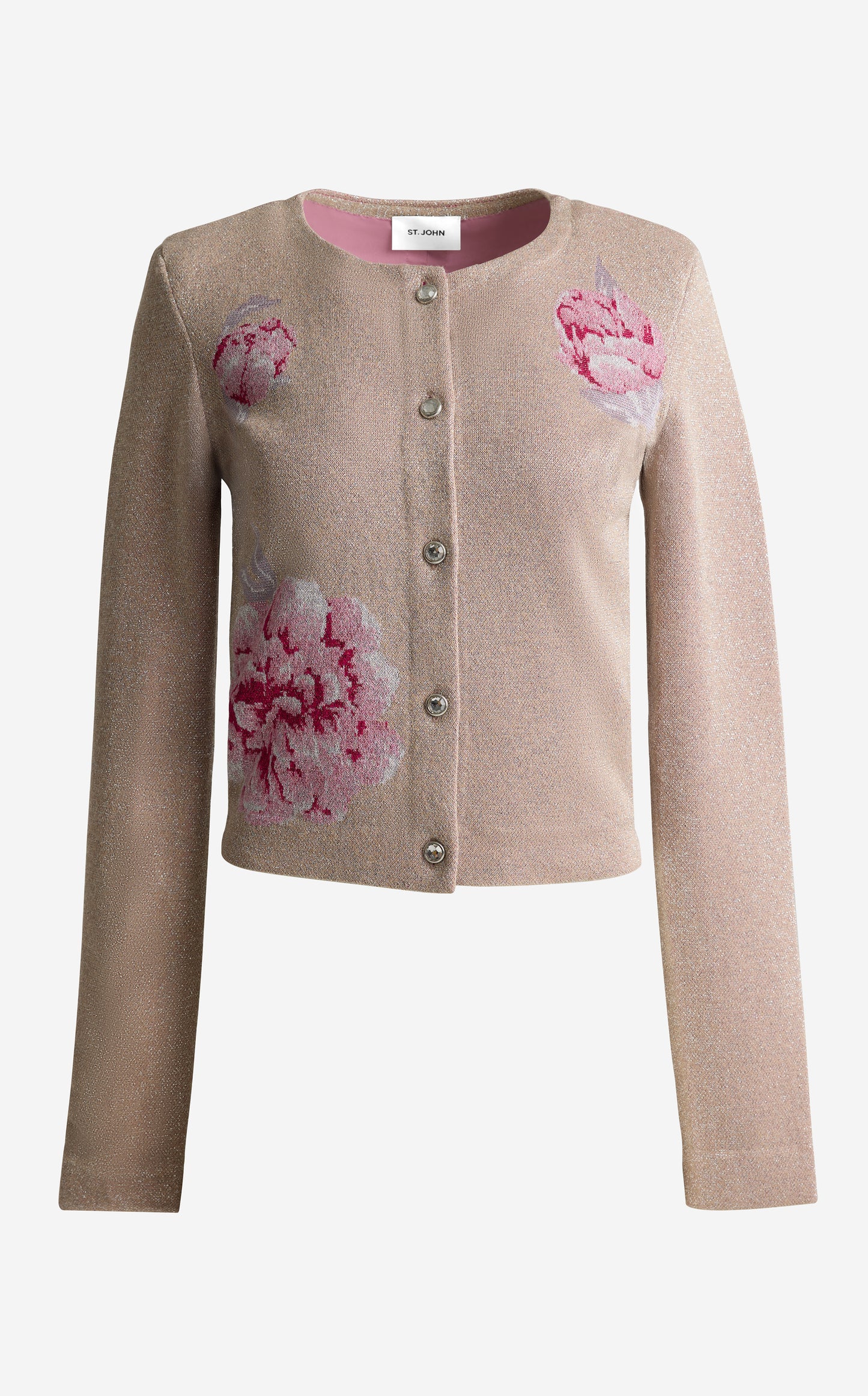 Renee Jacket in Metallic Peony Jacquard Knit