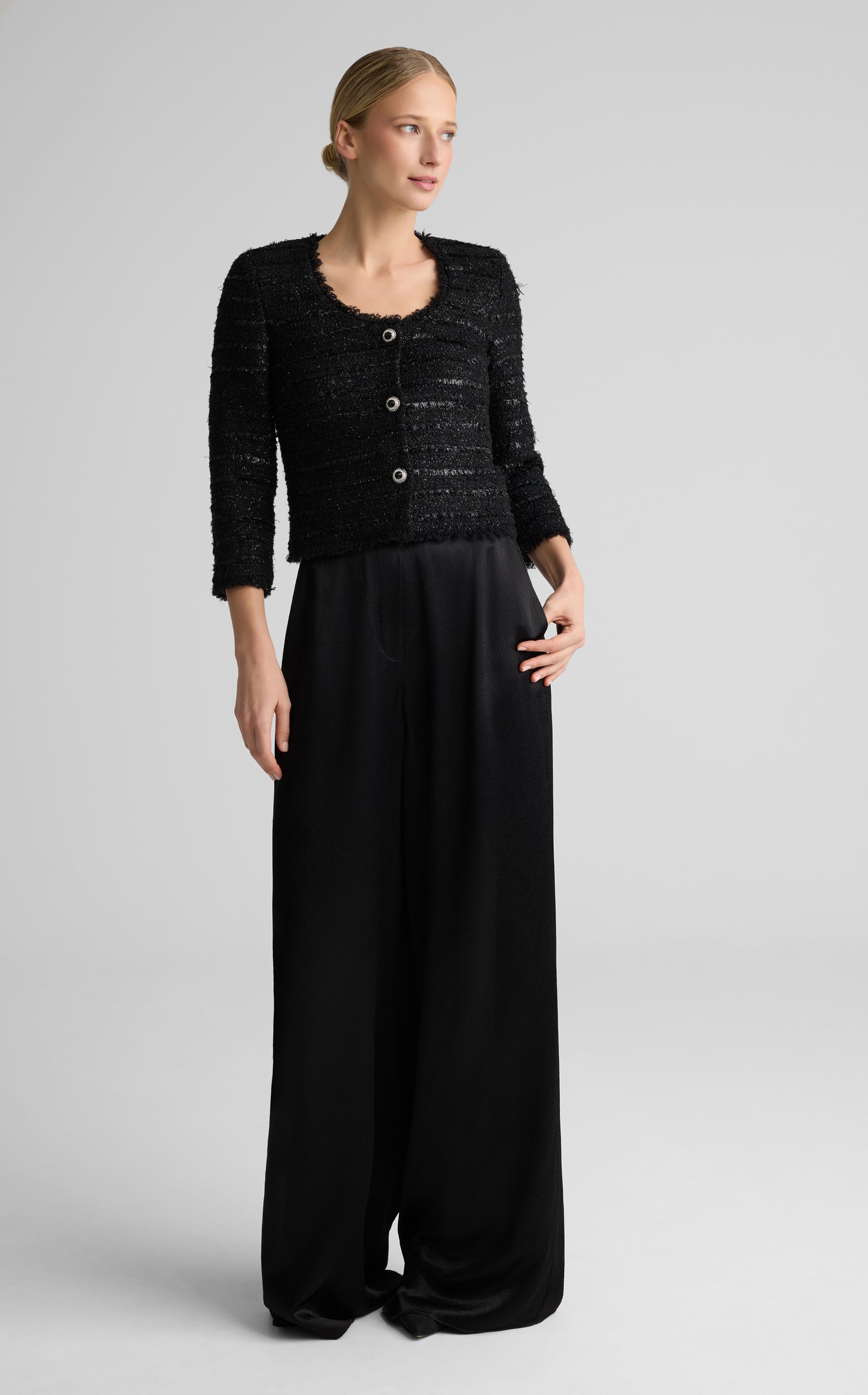 Ulyissa Jacket In Noir Tweed