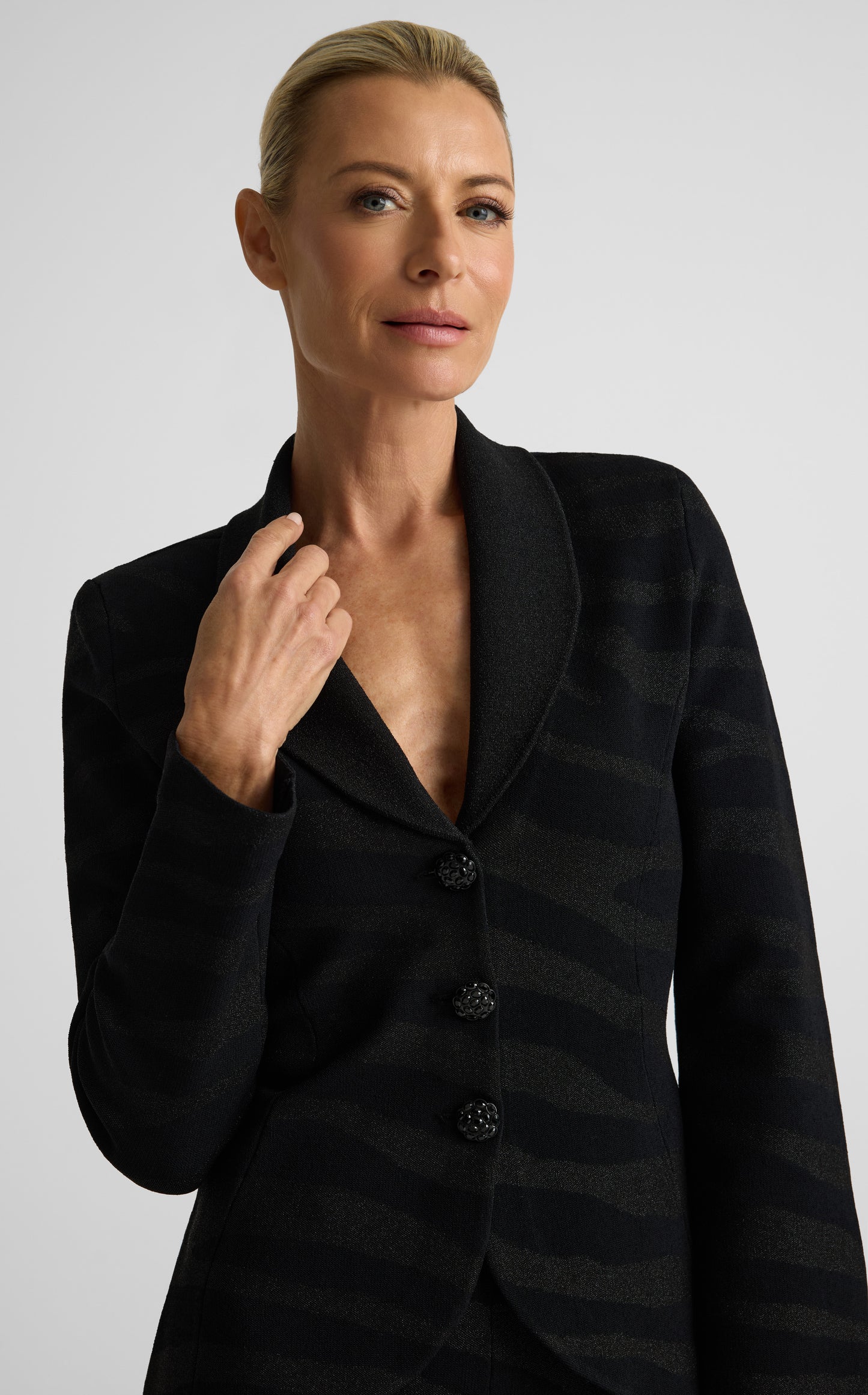 Tatum Jacket In Zebra Santa Roma Knit