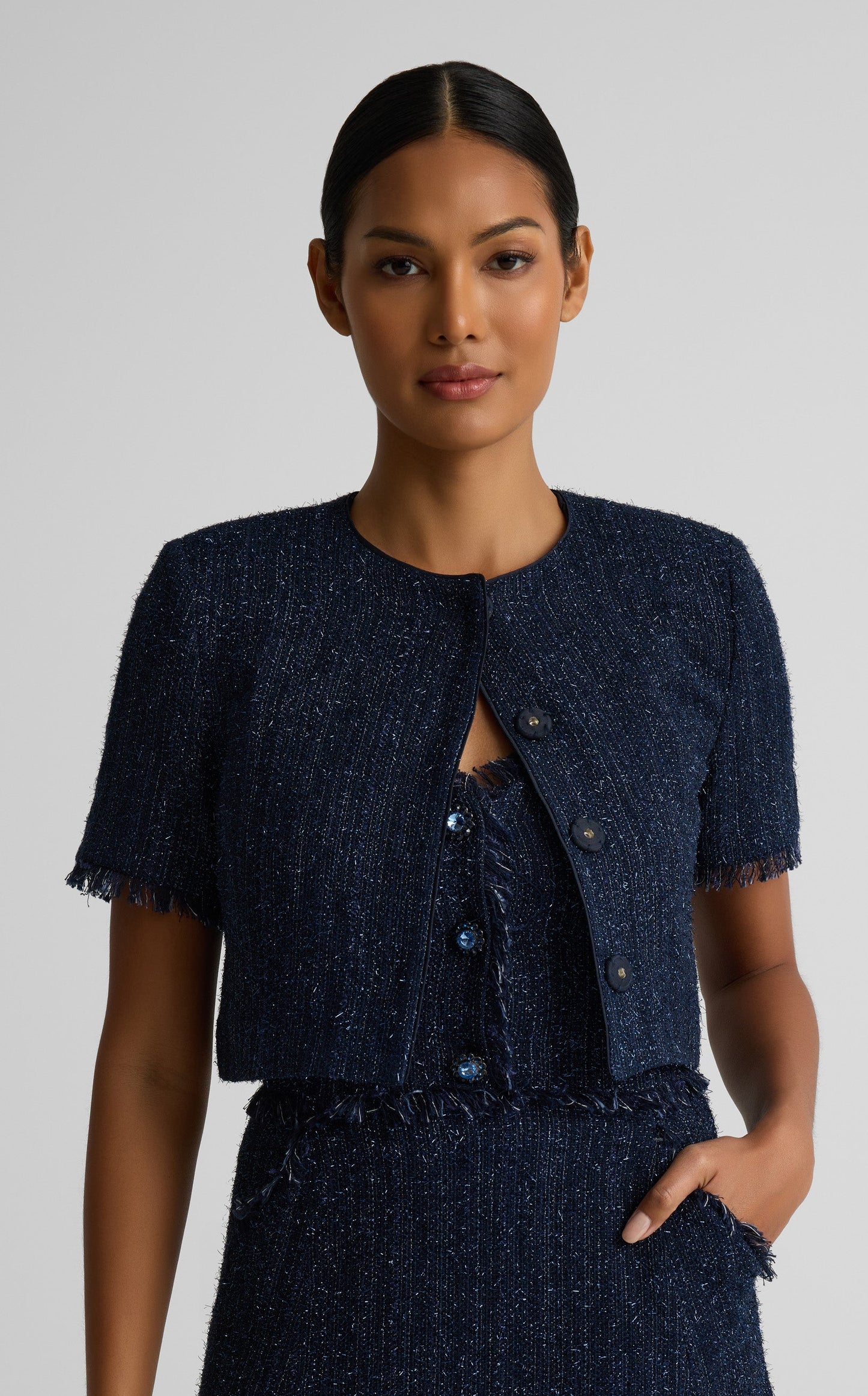 Sabine Bolero In Starlight Tweed