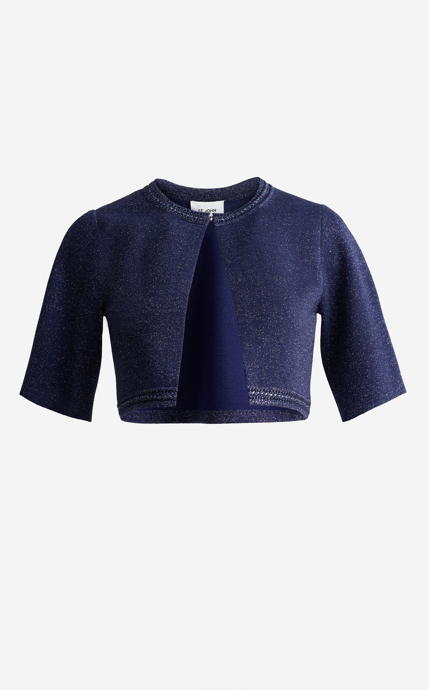 Bolero Jacket In Metallic Doubleface Knit