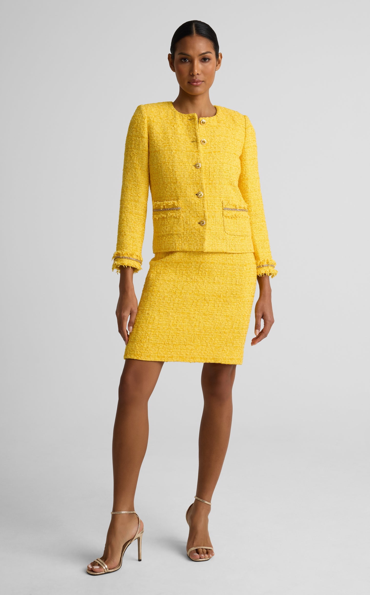 Vivienne Jacket In Gold Coast Tweed
