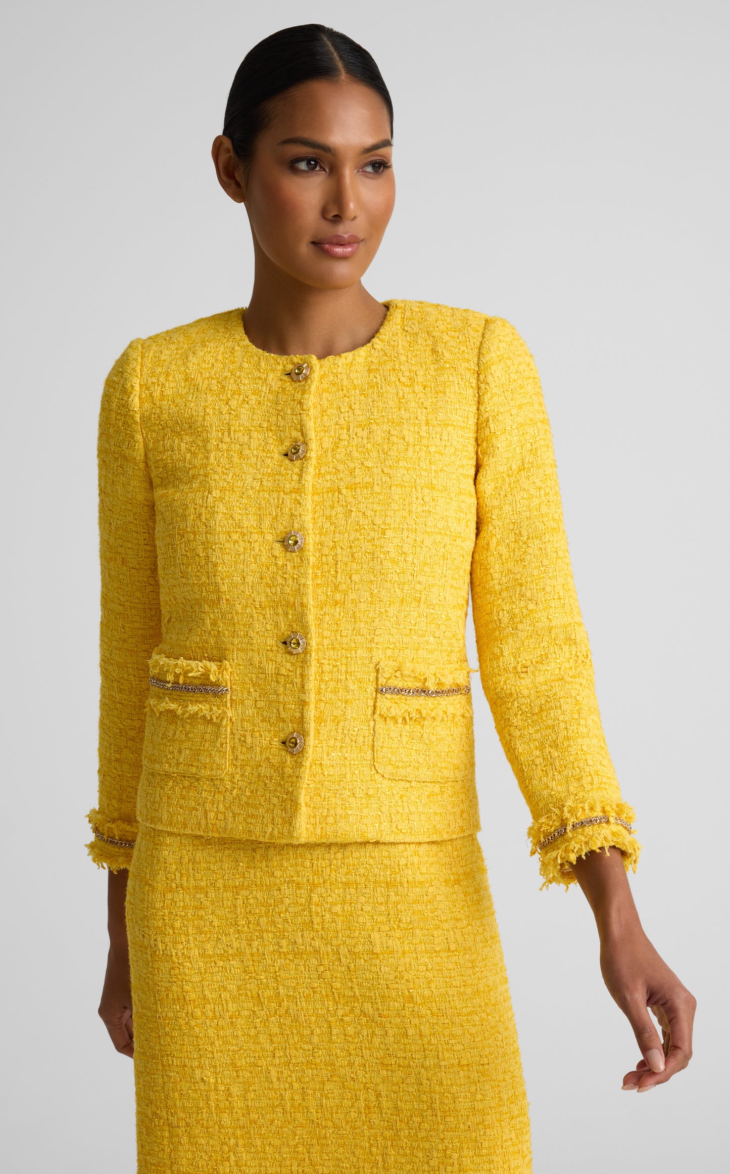 Vivienne Jacket In Gold Coast Tweed