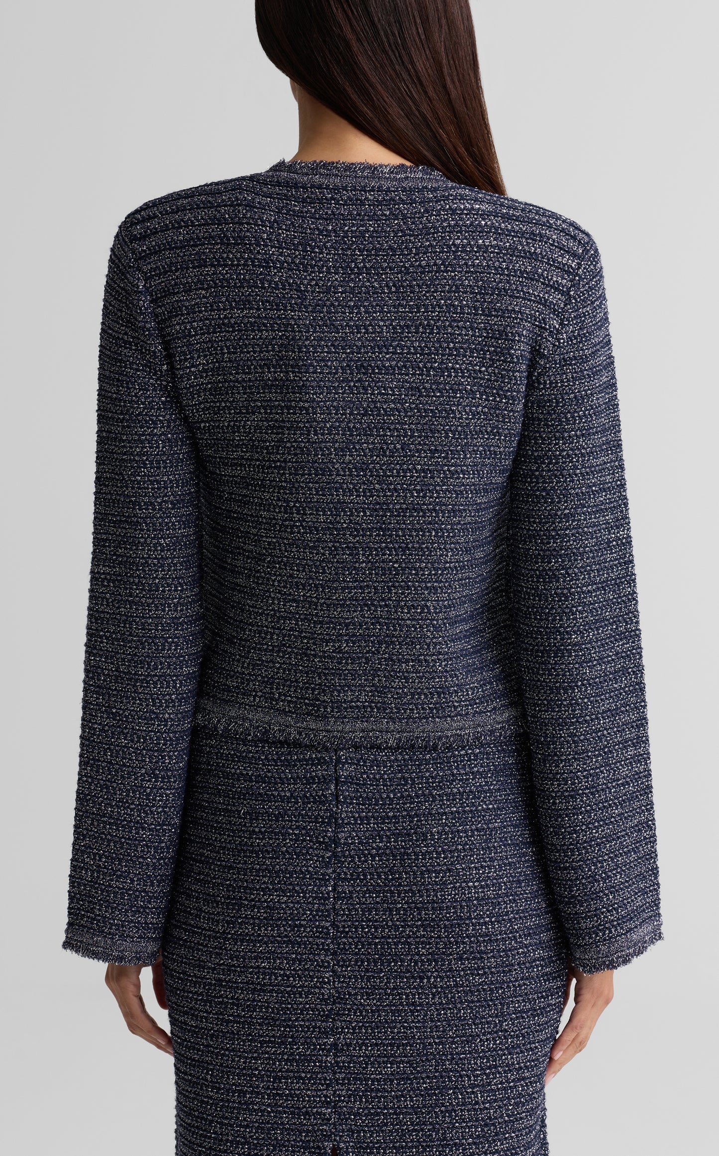 Textured Crewneck Jacket