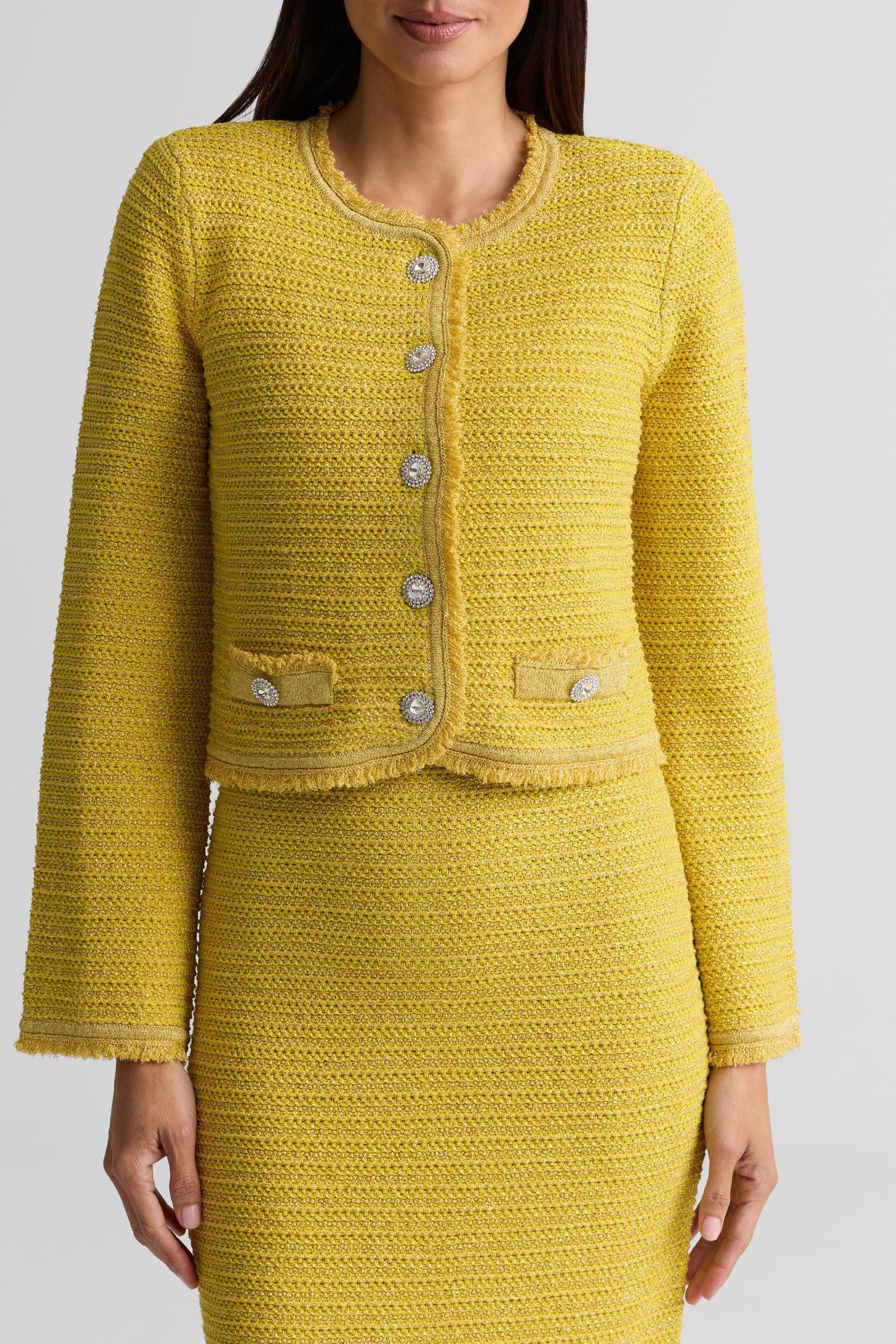Textured Crewneck Jacket