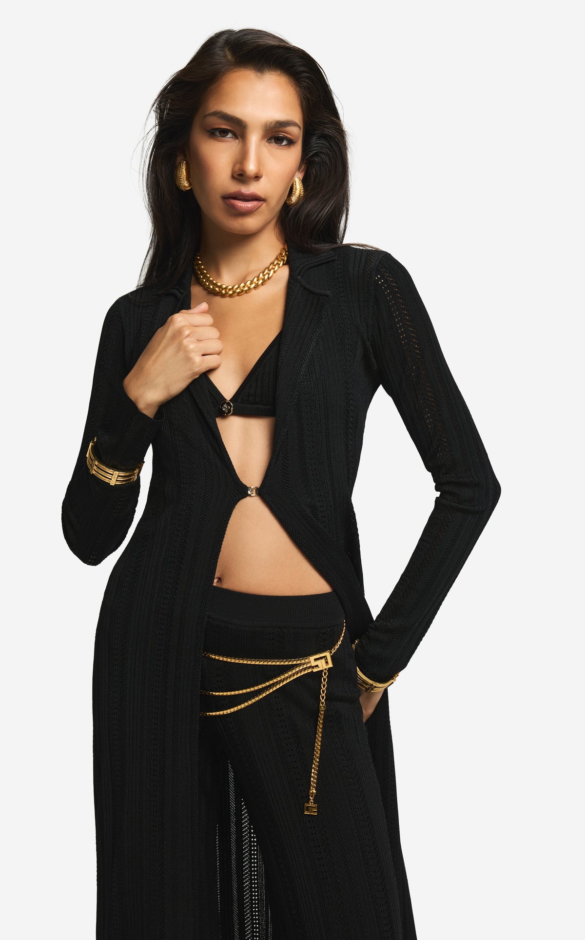Duster in Pointelle Knit