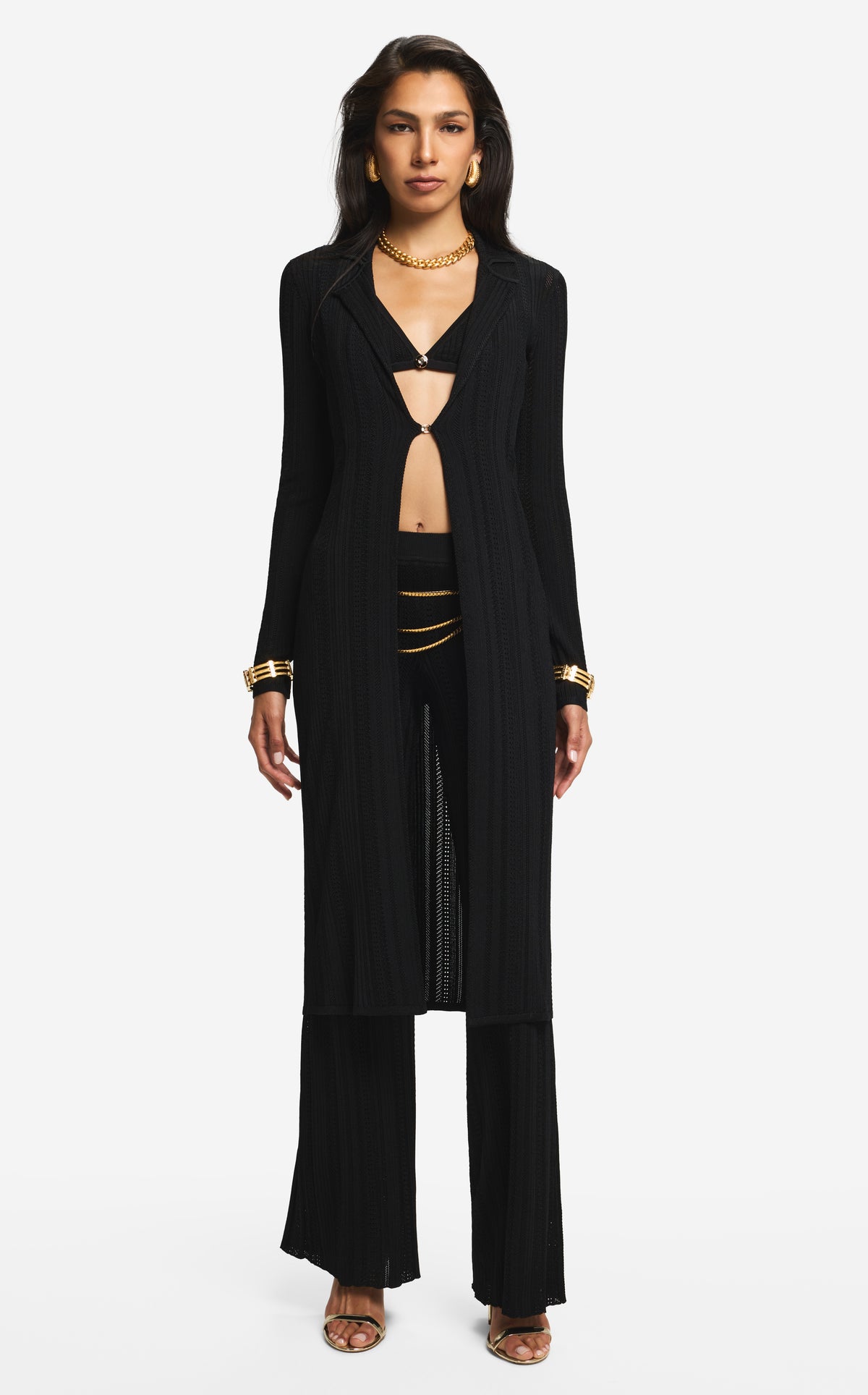 Duster in Pointelle Knit