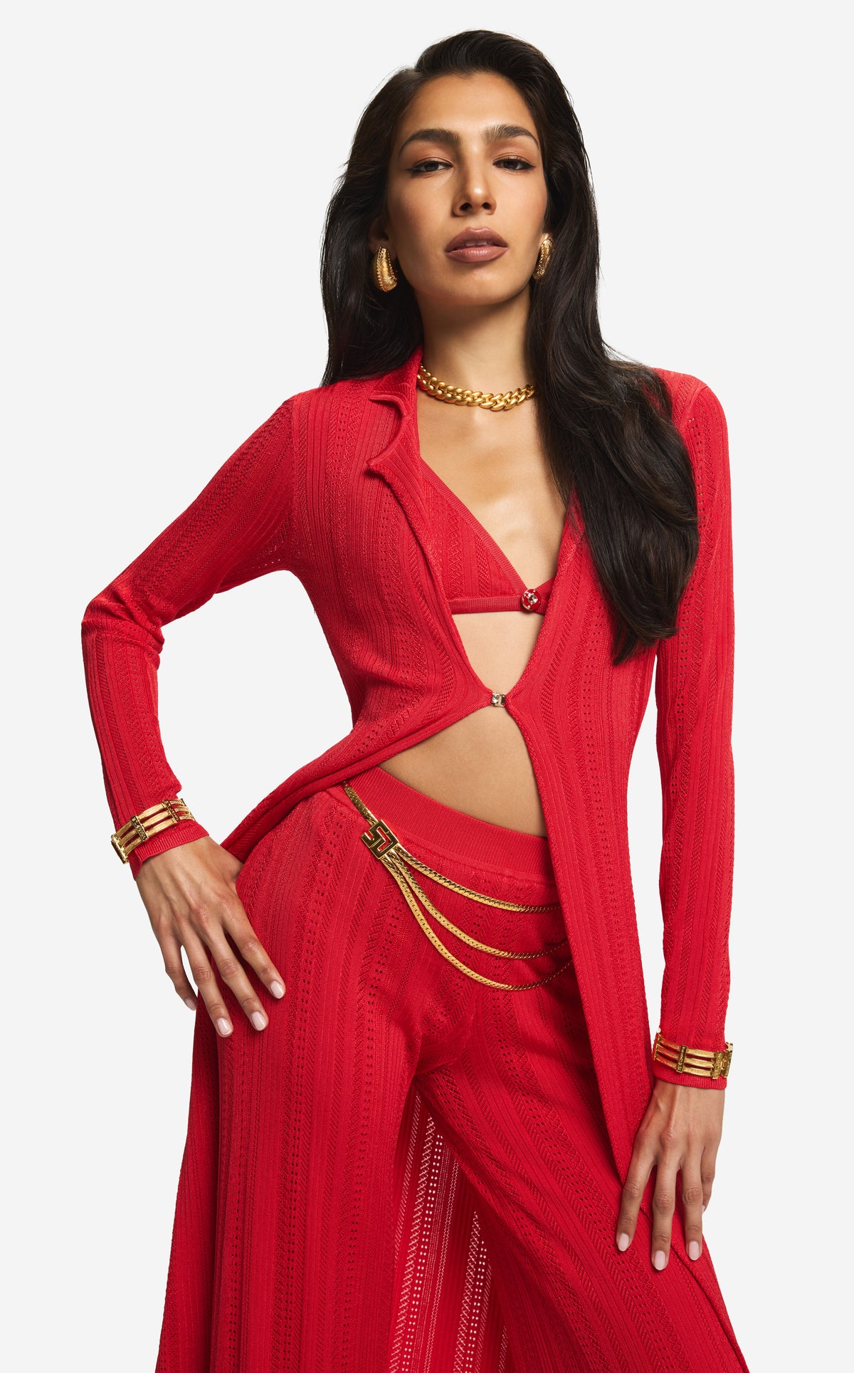 Duster in Pointelle Knit