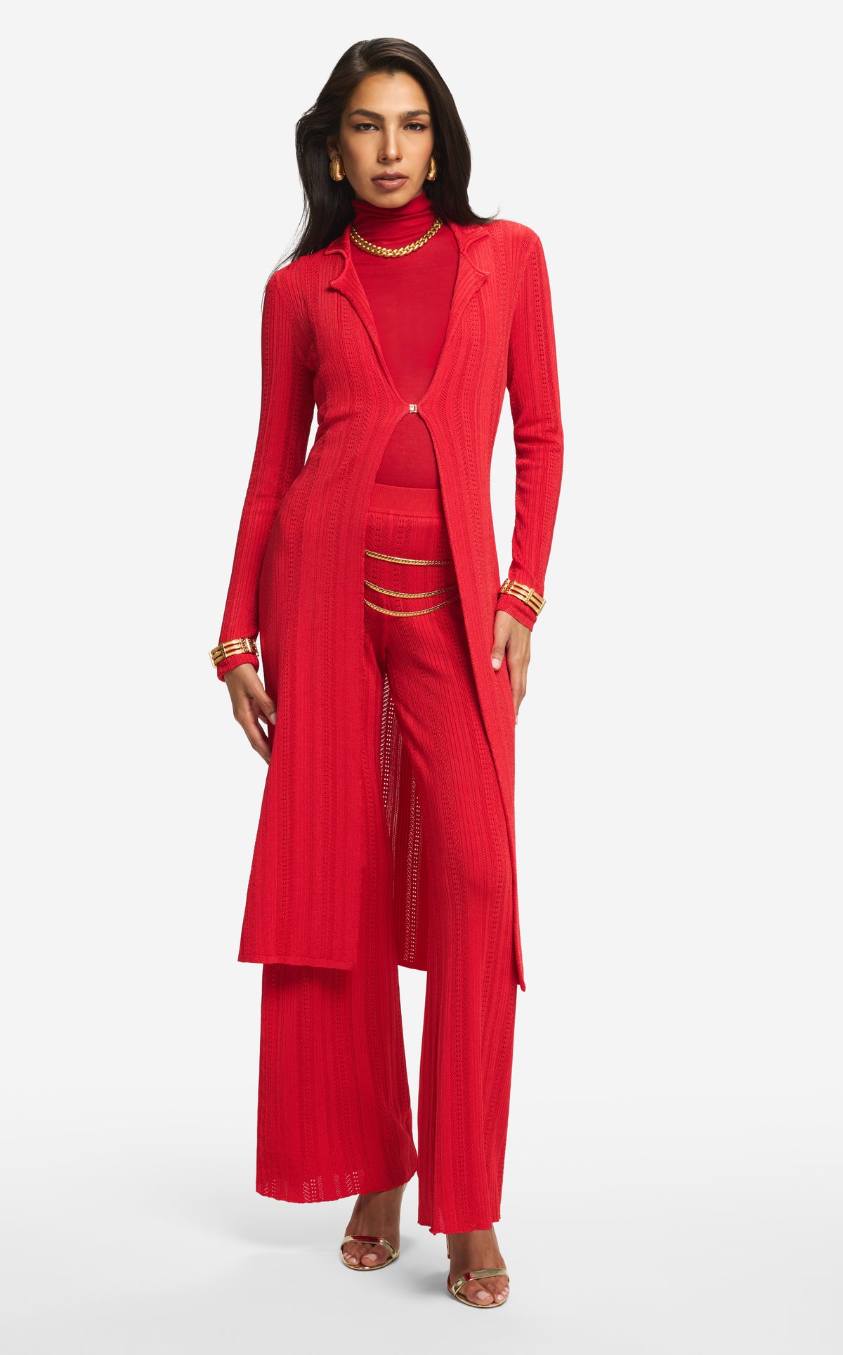 Duster in Pointelle Knit