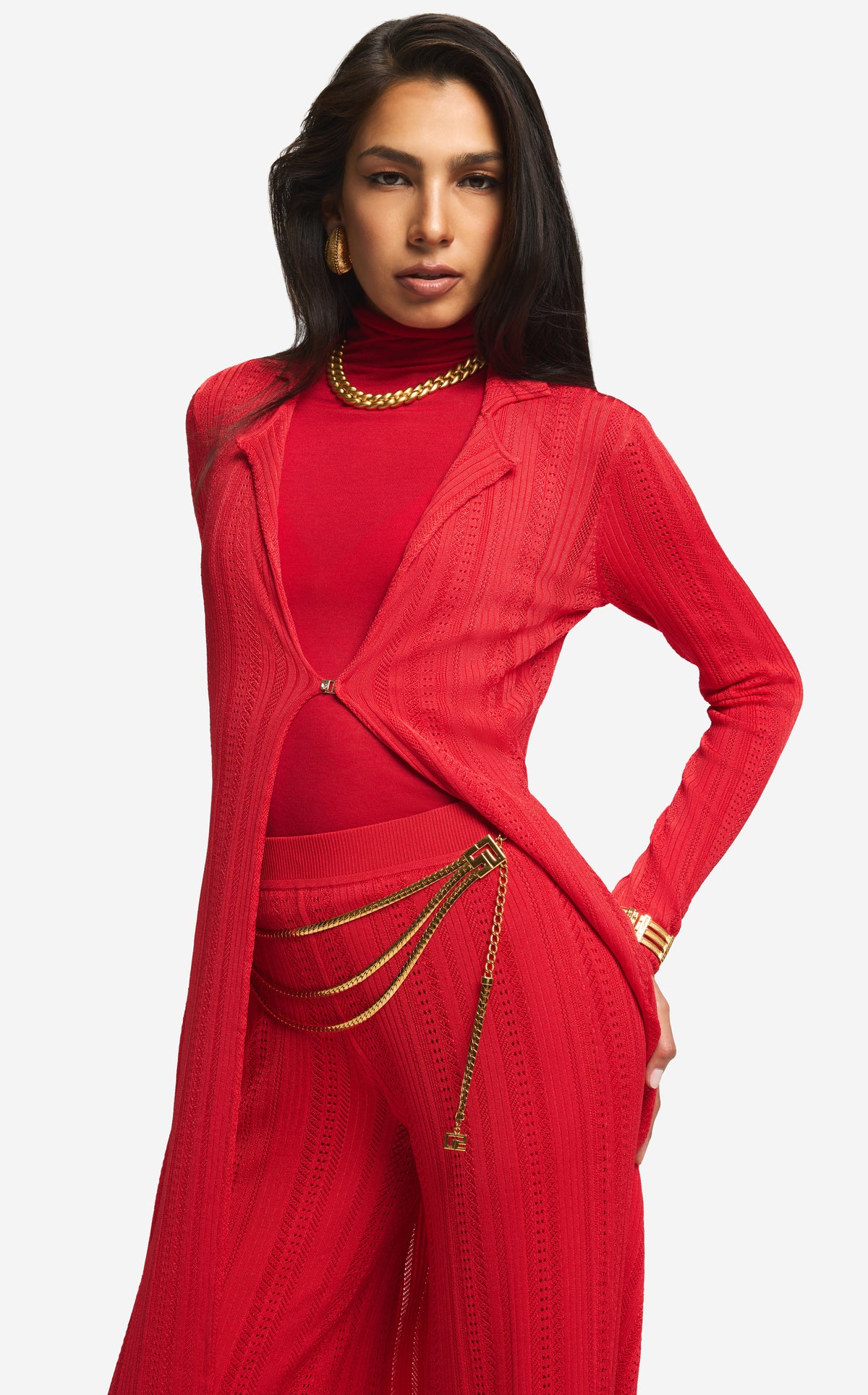 Duster in Pointelle Knit