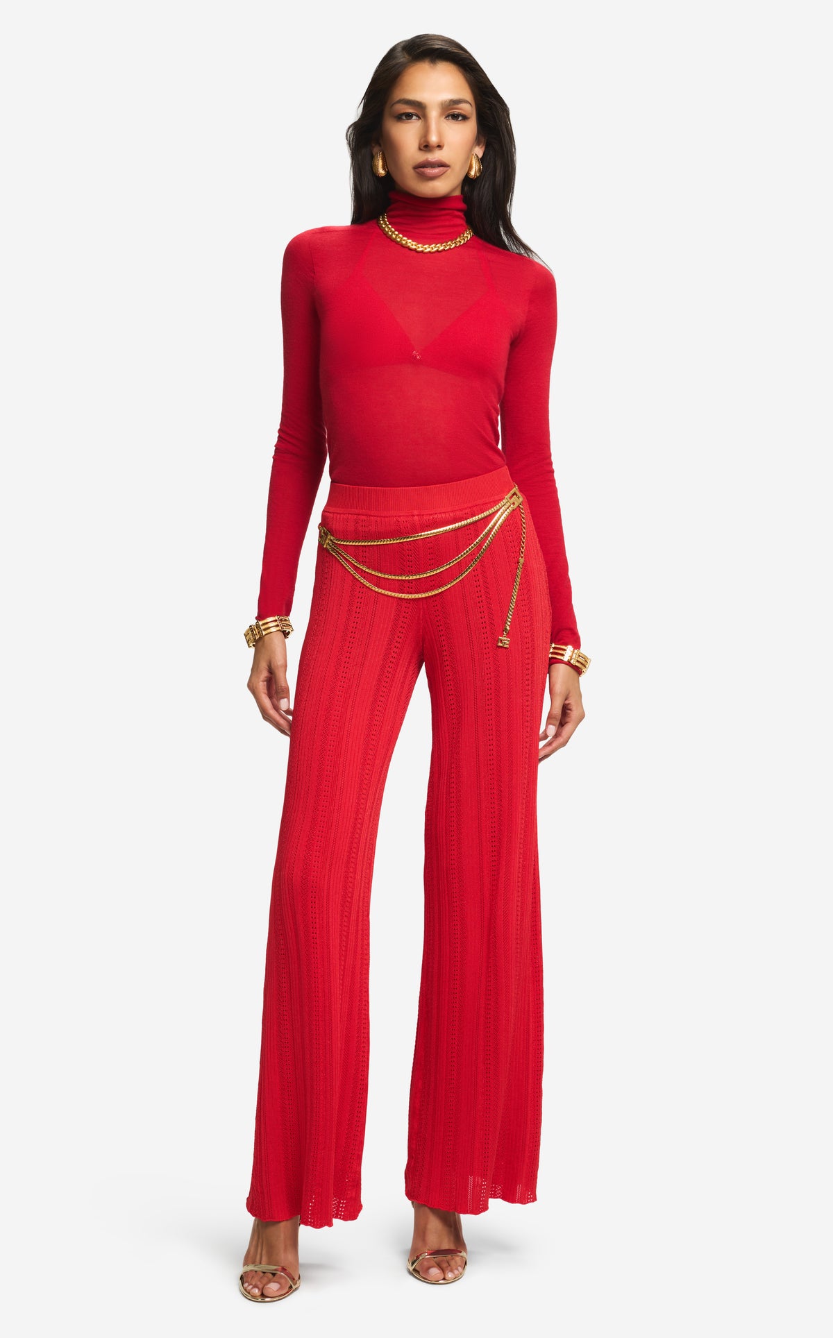 Pant in Pointelle Knit
