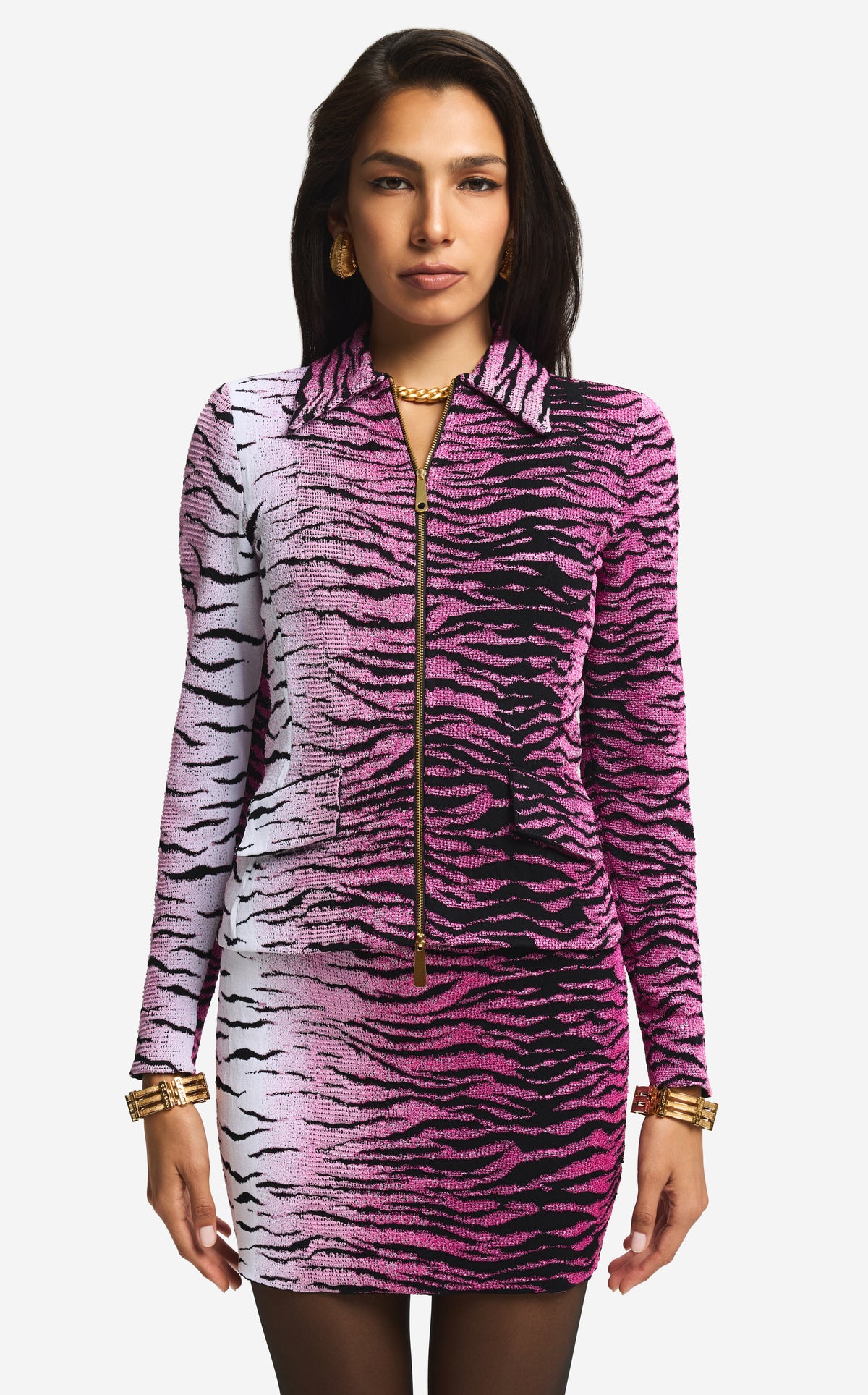 Jacket in Tiger Jacquard