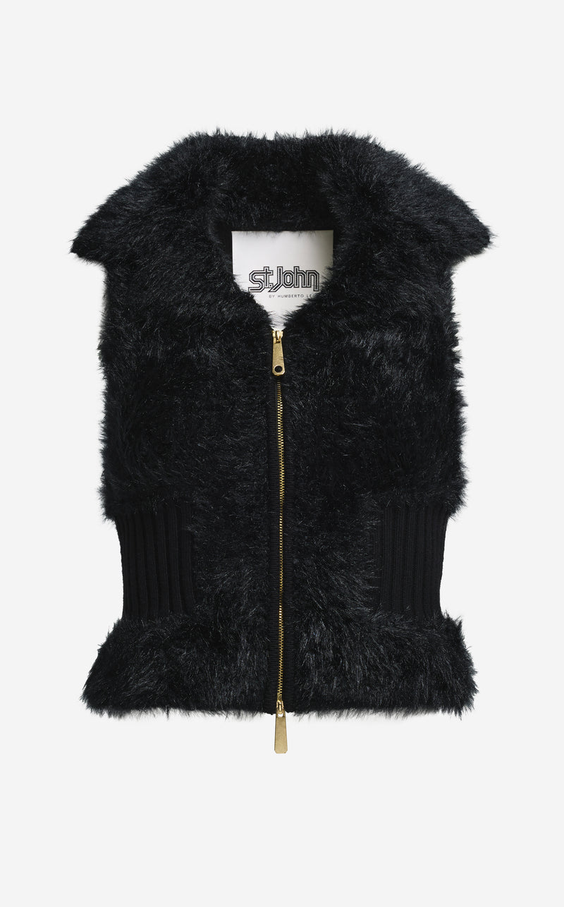 Vest in Knit Fur