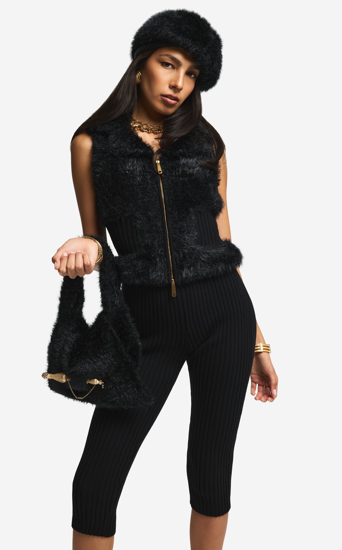 Pant in Ribbed Knit