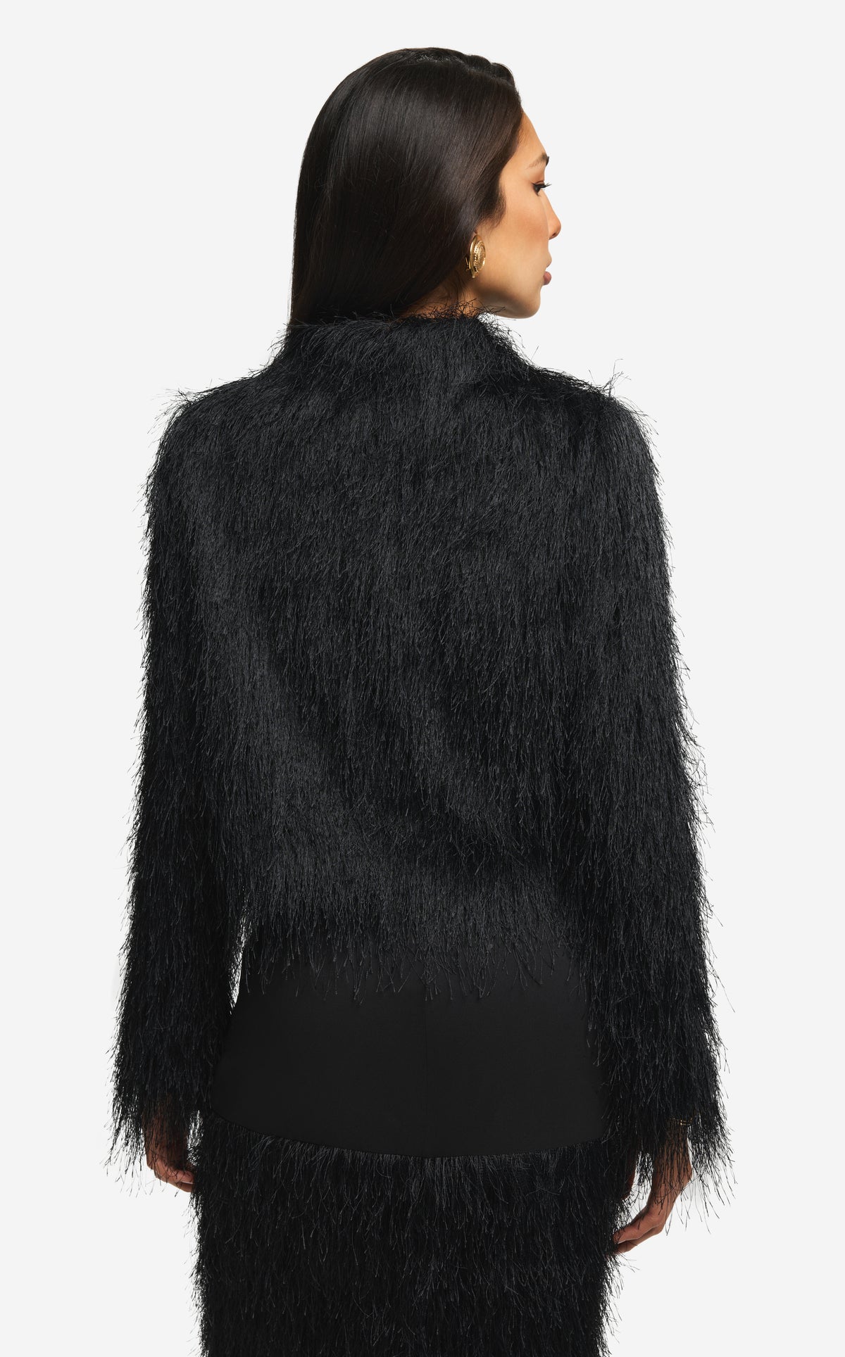 Jacket in Whisker Fringe