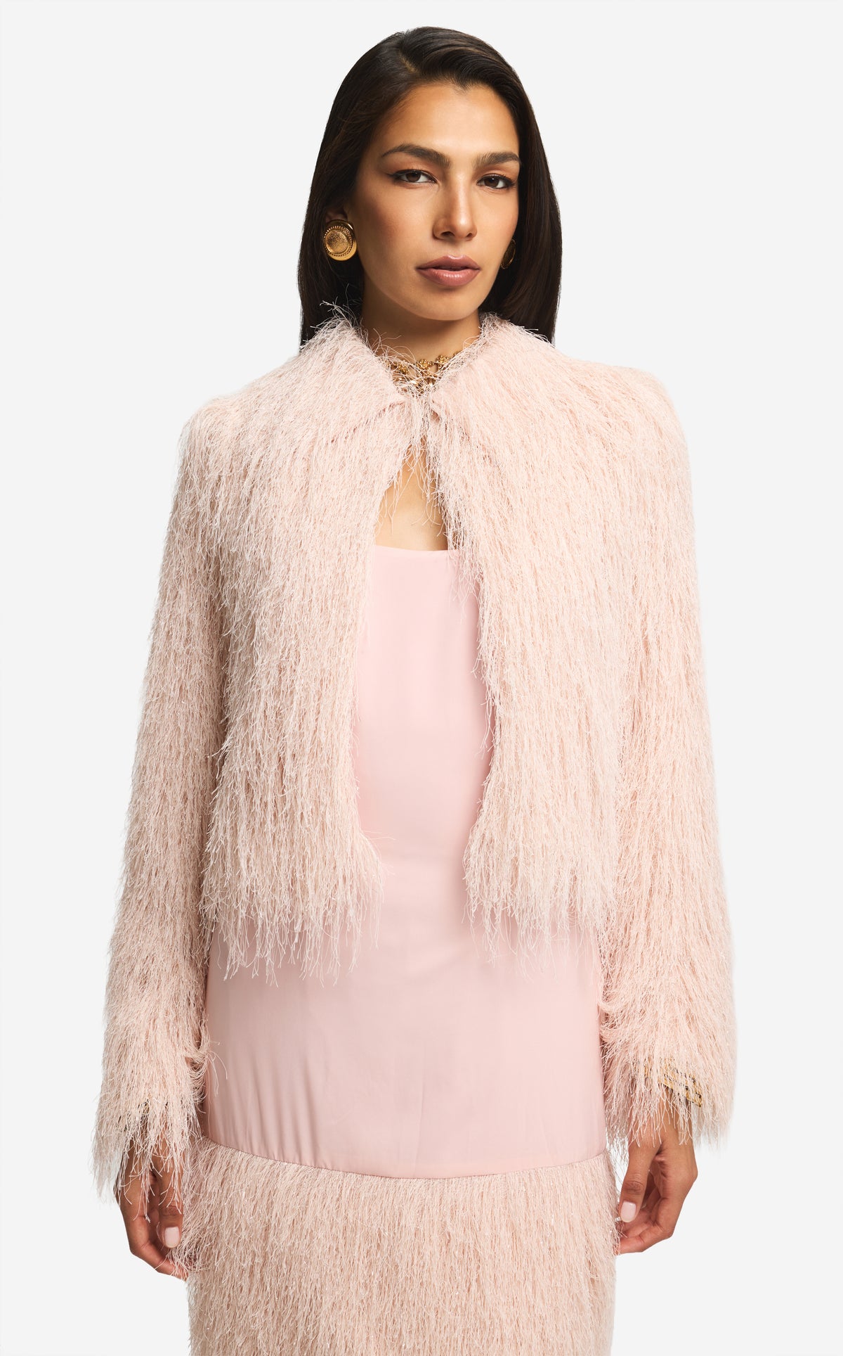 Jacket in Whisker Fringe