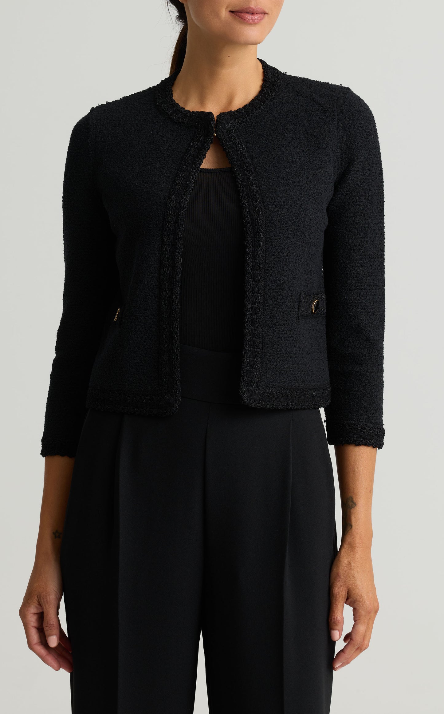 Compact Bouclé Knit Jacket
