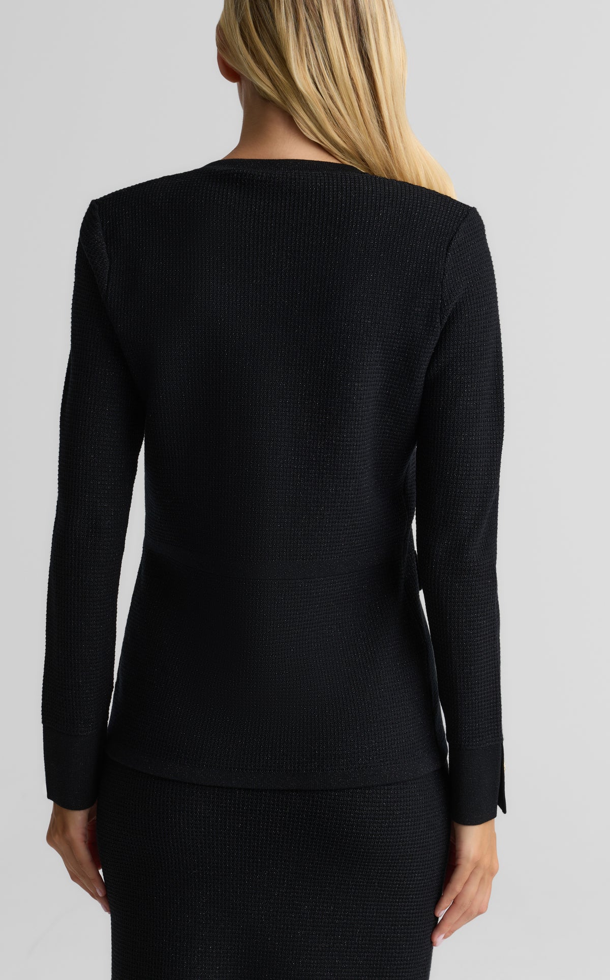 Lurex Stretch Piqué Knit Jacket