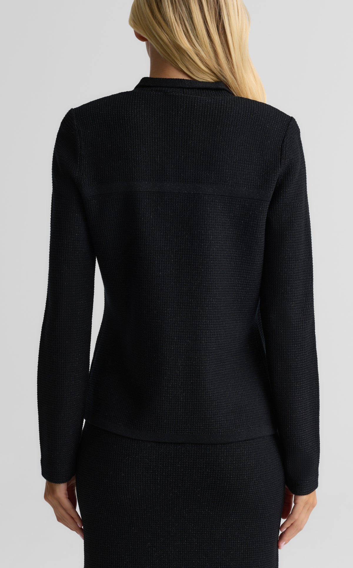 Lurex Stretch Piqué Knit Jacket