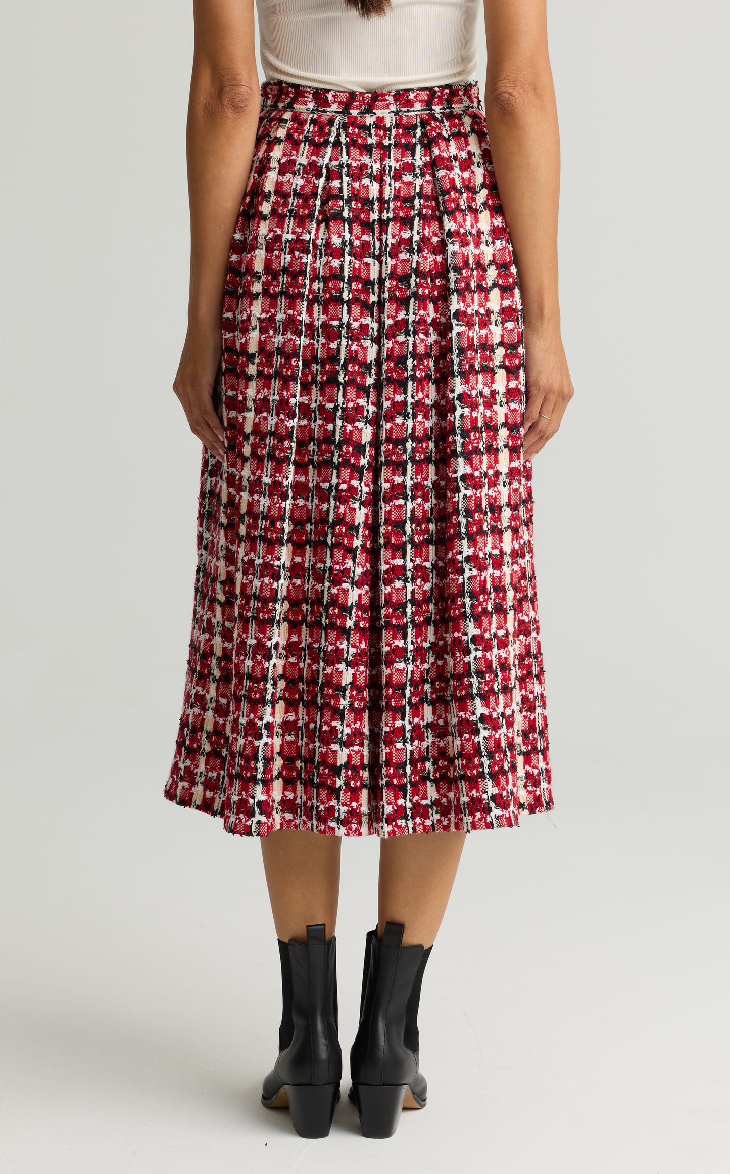 Soft Plaid Knit Skirt