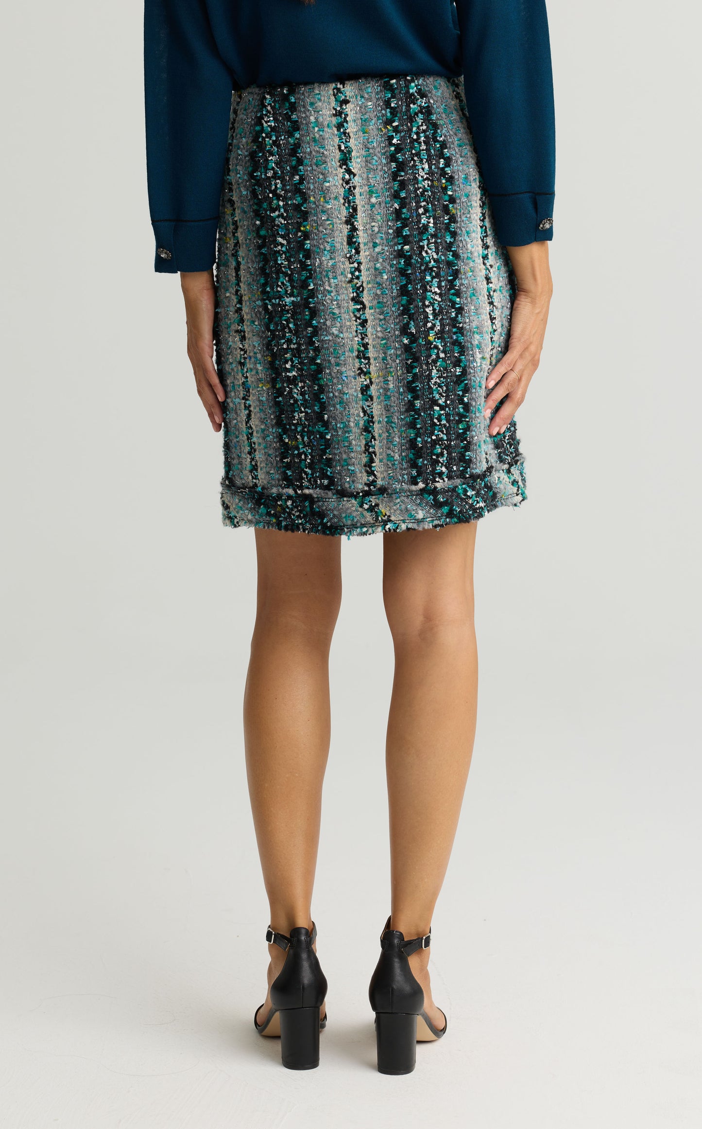 Foiled Tweed Skirt