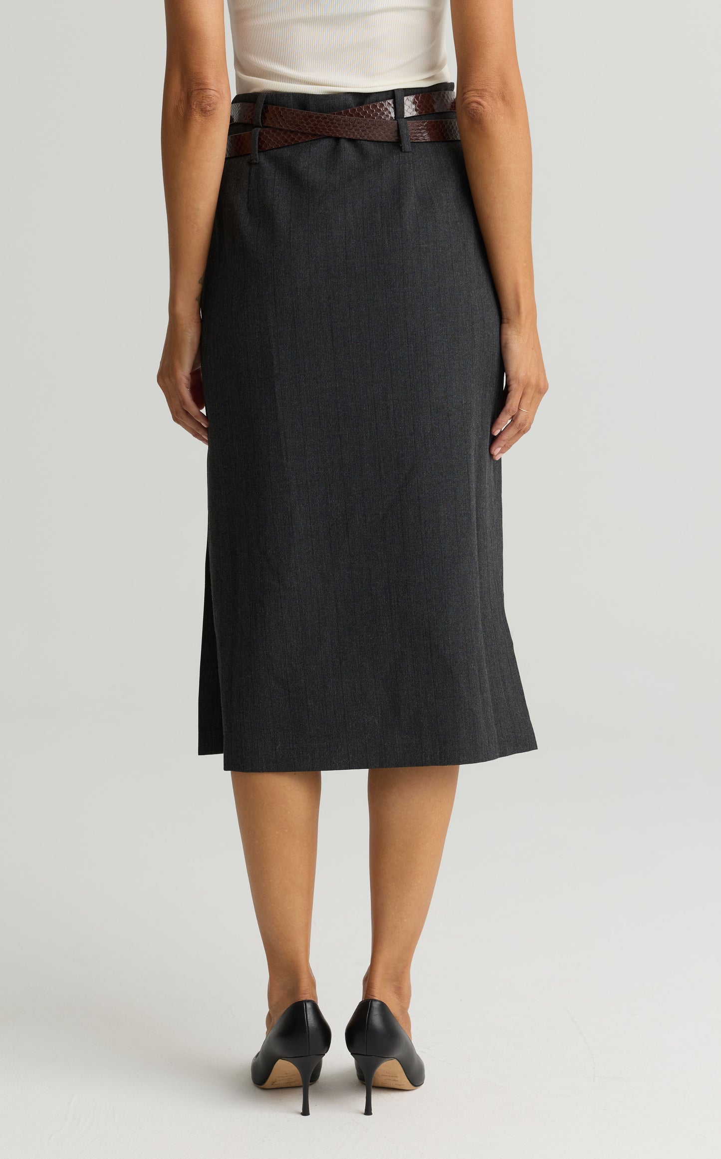 Pinstripe Suiting Skirt