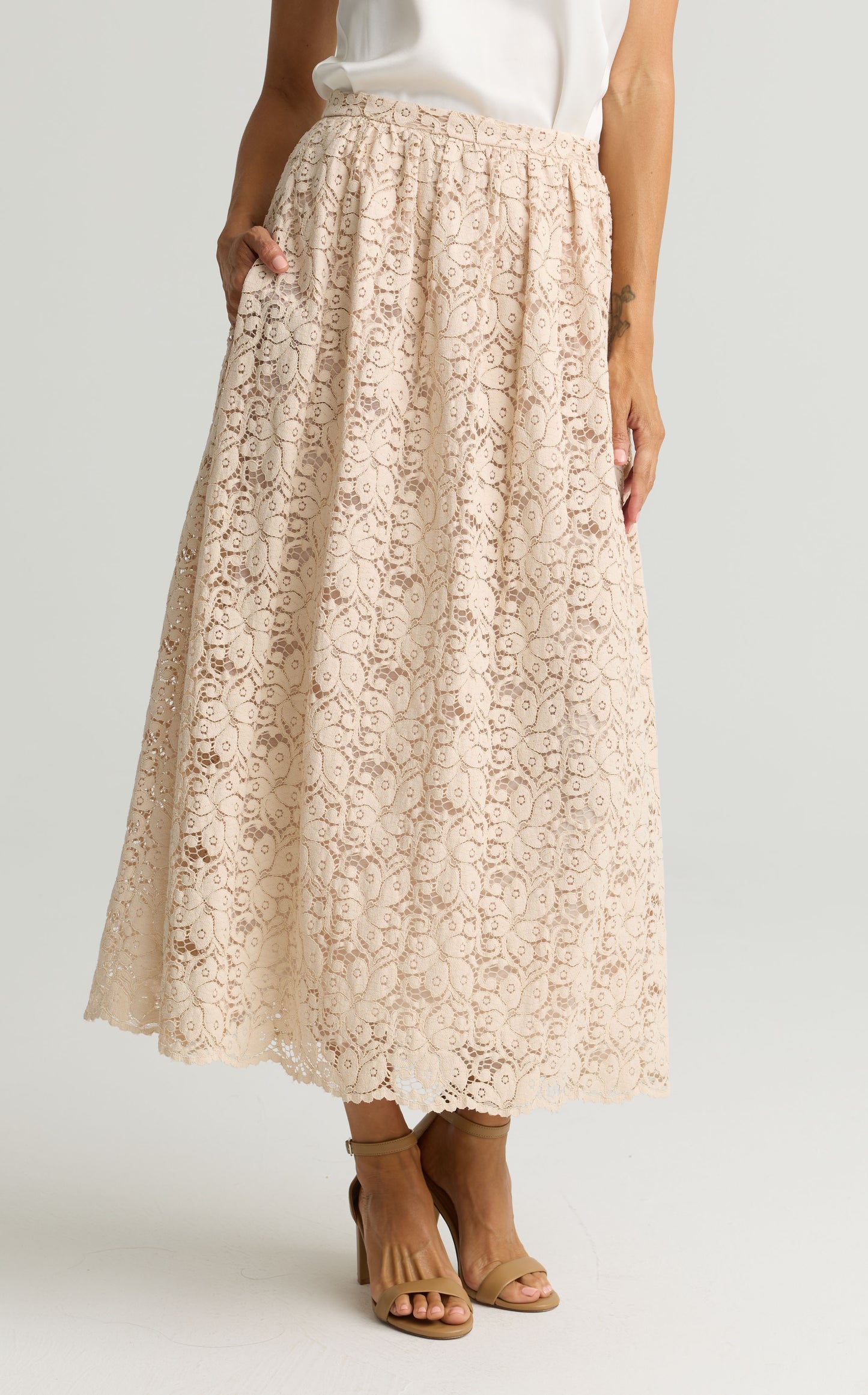 Guipure Lace Skirt