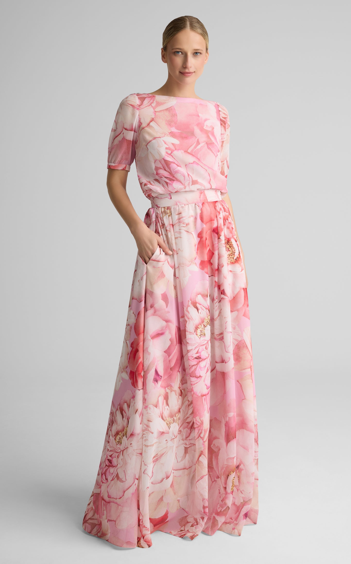 Bethany Skirt In Le Jardin Print Georgette